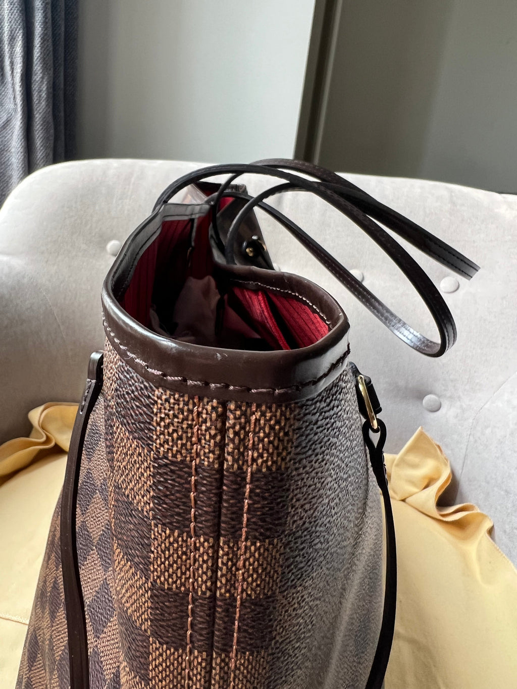 Louis Vuitton Neverfull GM Damier Ebene Cherry Interior (RRP £1,450)