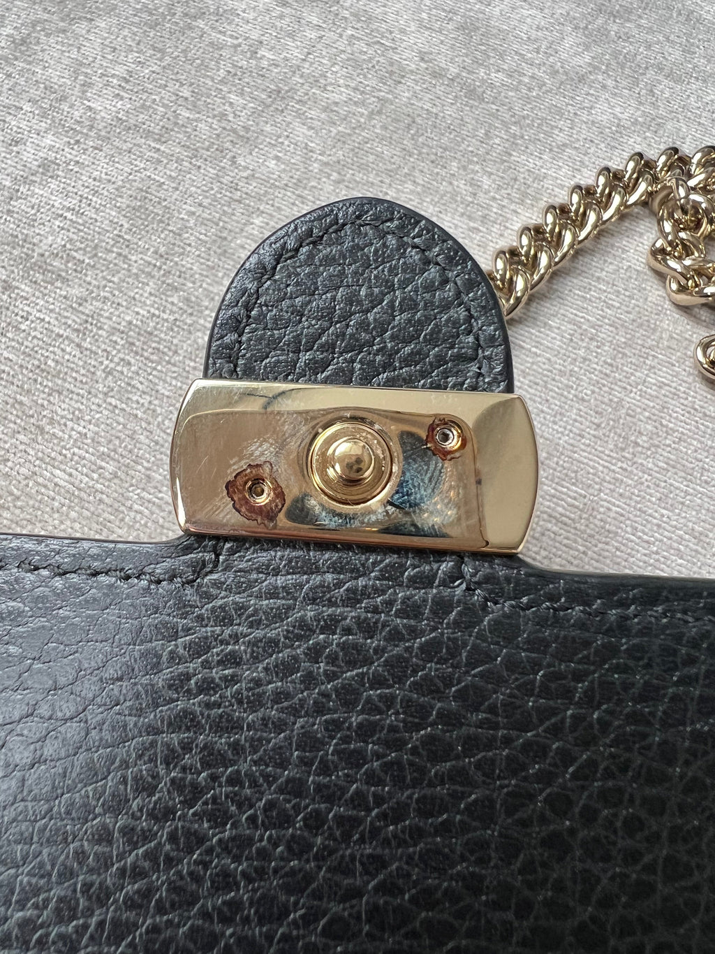 Gucci Black Interlocking Chain Wallet