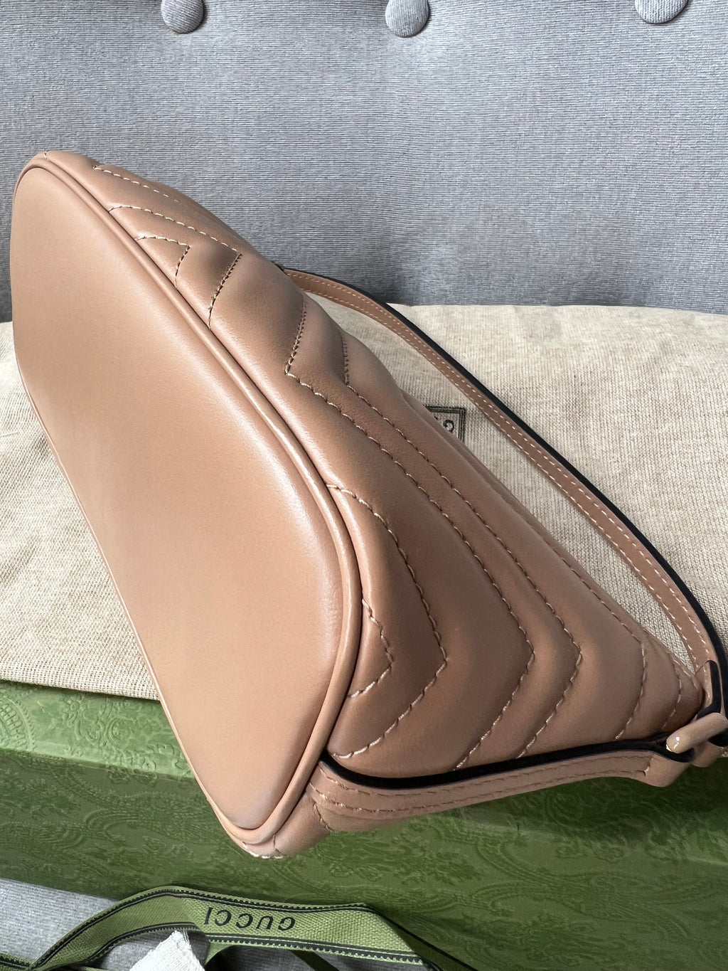Gucci GG Rose Beige Marmont Shoulder Bag