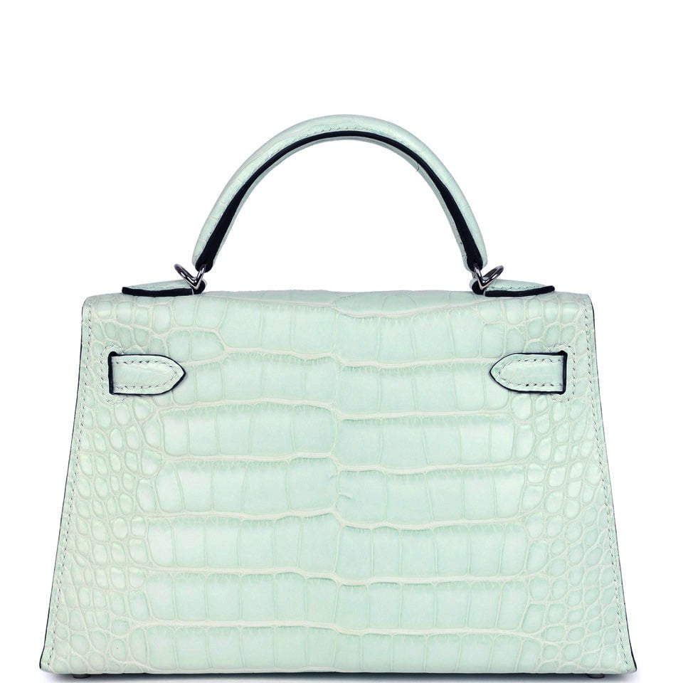Hermes Kelly Sellier 20 Vert PepperNew Matte Alligator Palladium Hardware