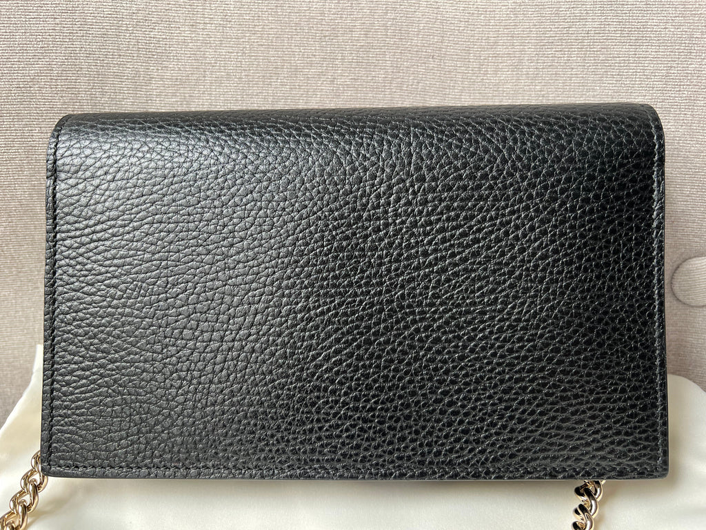 Gucci Black Interlocking Chain Wallet