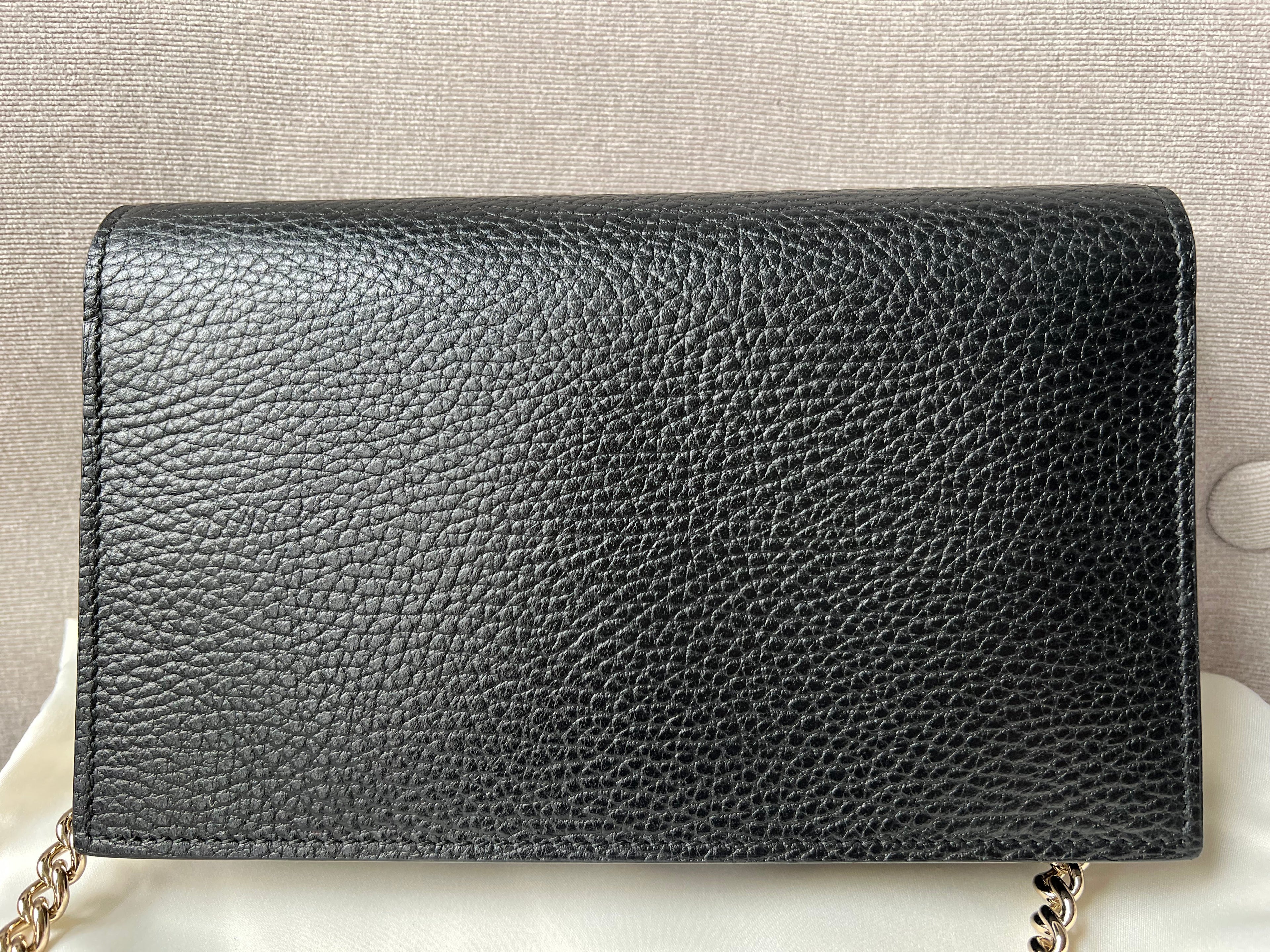 Gucci Black Interlocking Chain Wallet
