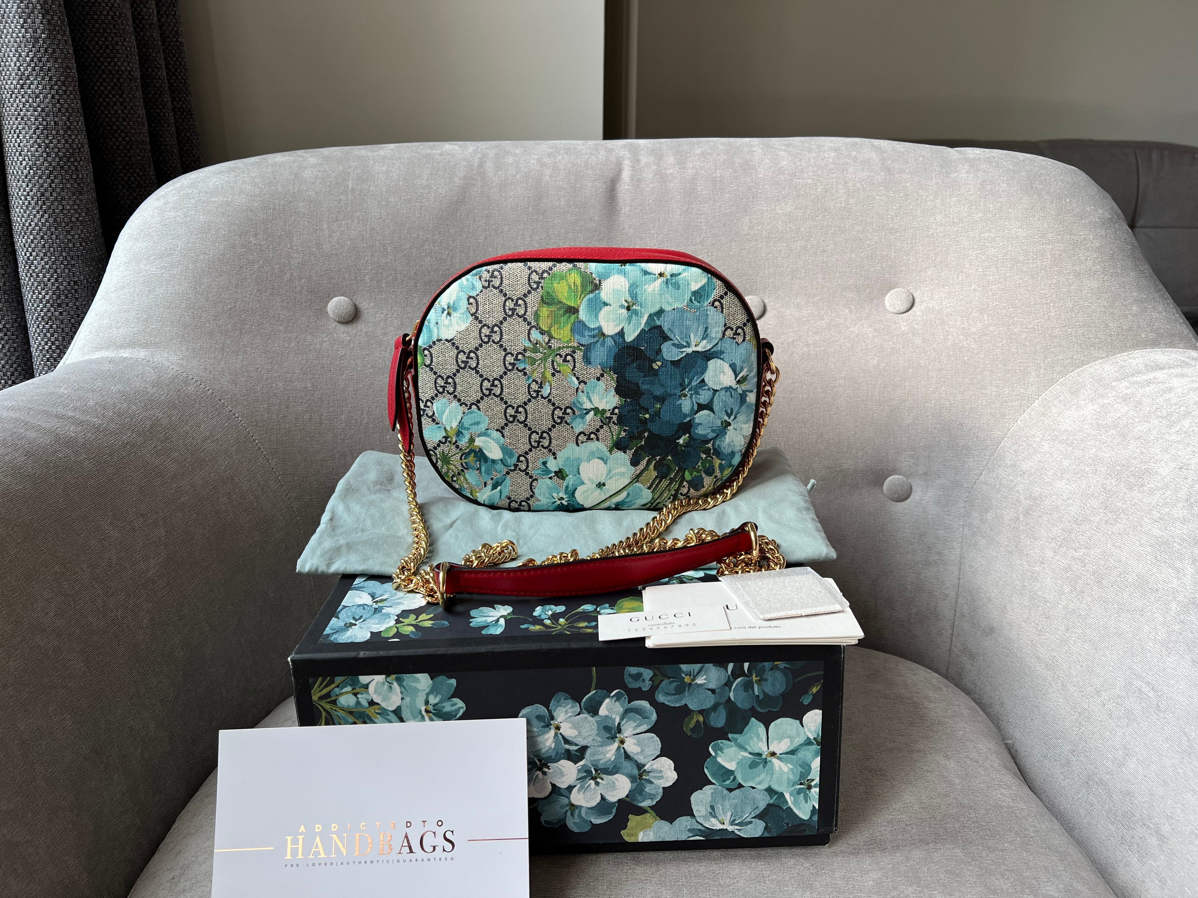Gucci Dionysus Blooms GG Supreme Chain Mini Bag