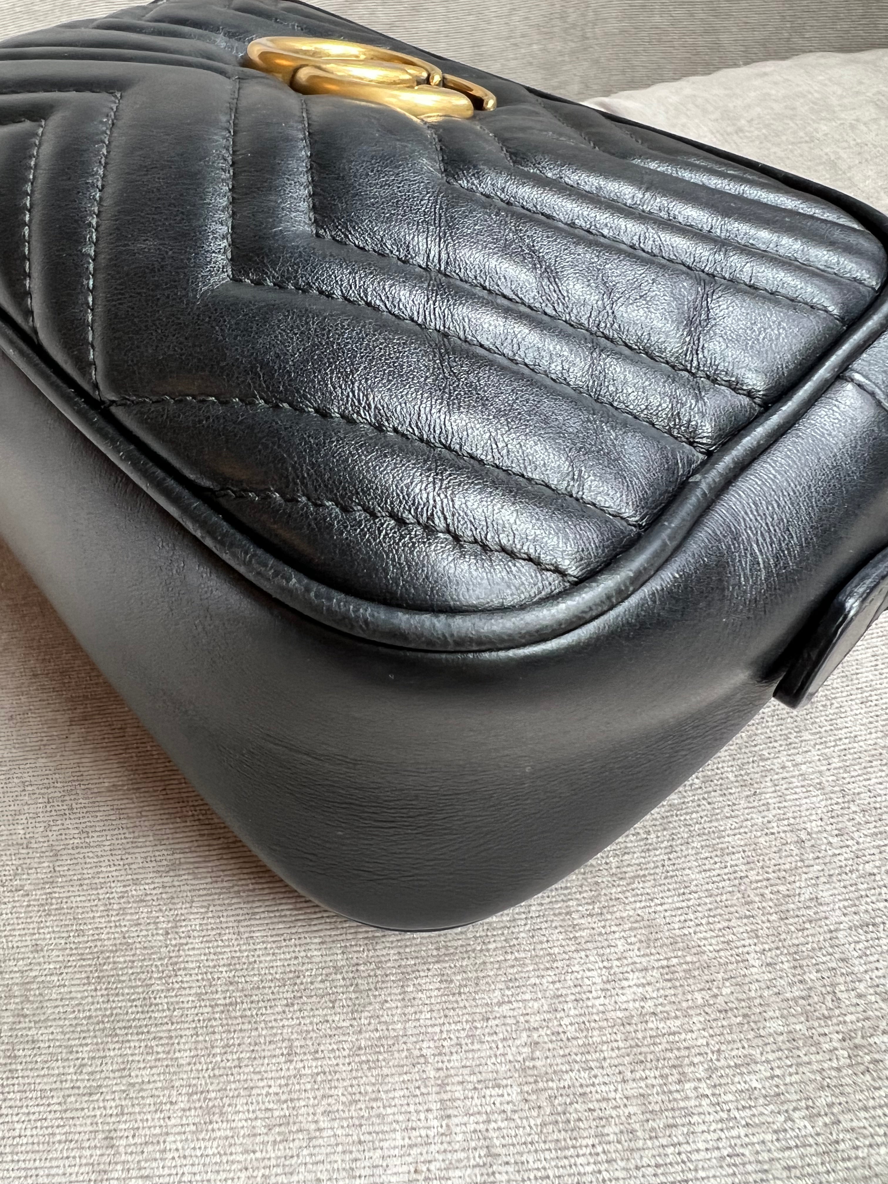 Gucci GG Black Marmont Small Shoulder Bag