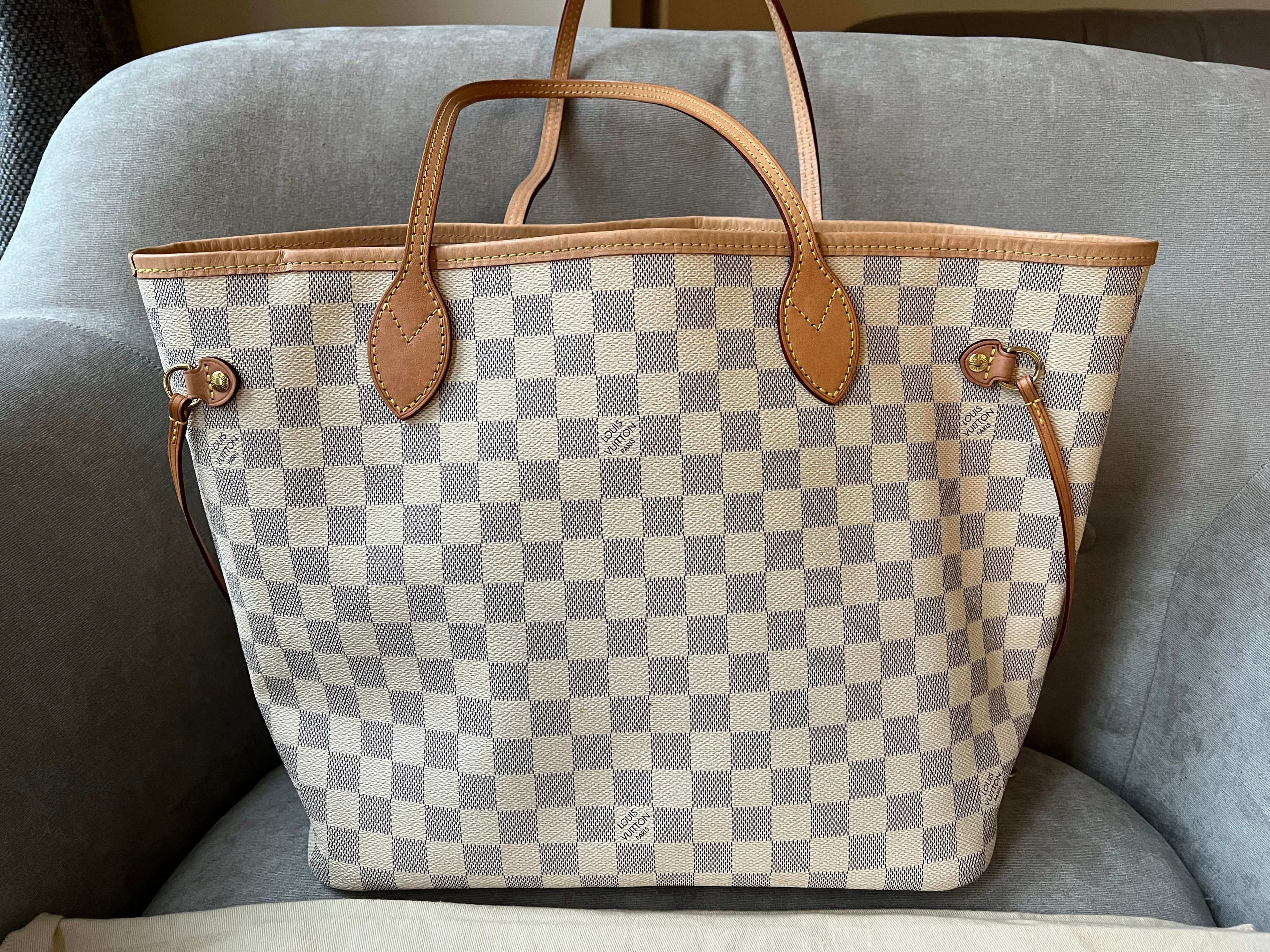 Louis Vuitton Neverfull MM  Damier Azur (RRP £1,410)