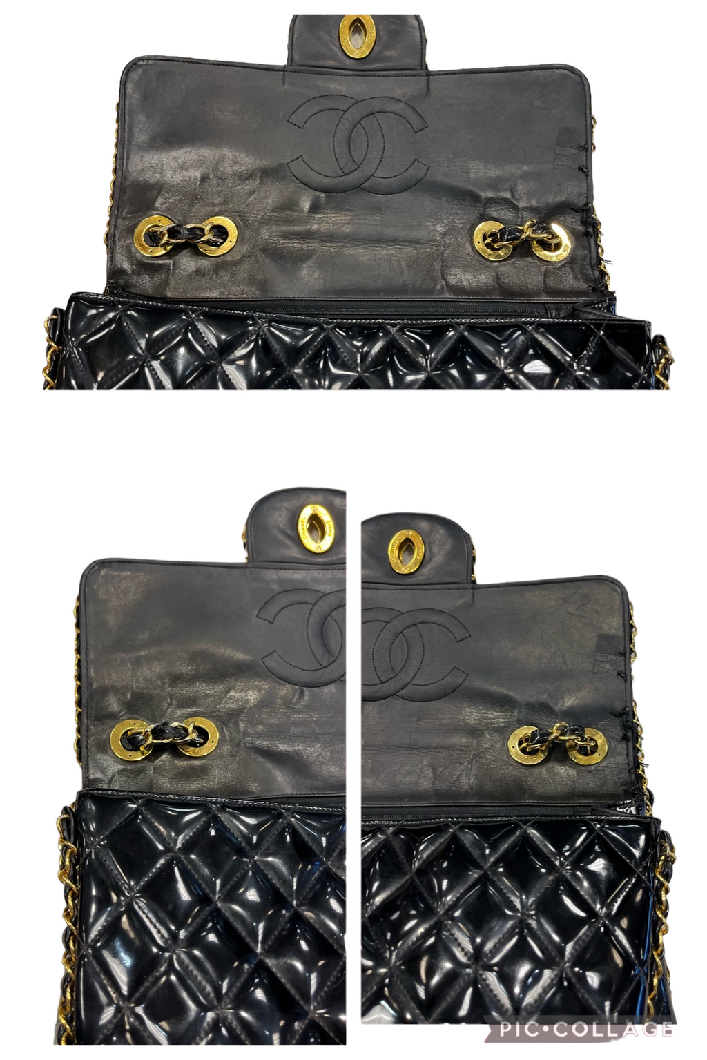 Large Vintage Flap Bag By Chanel VINTAGE Size: Large