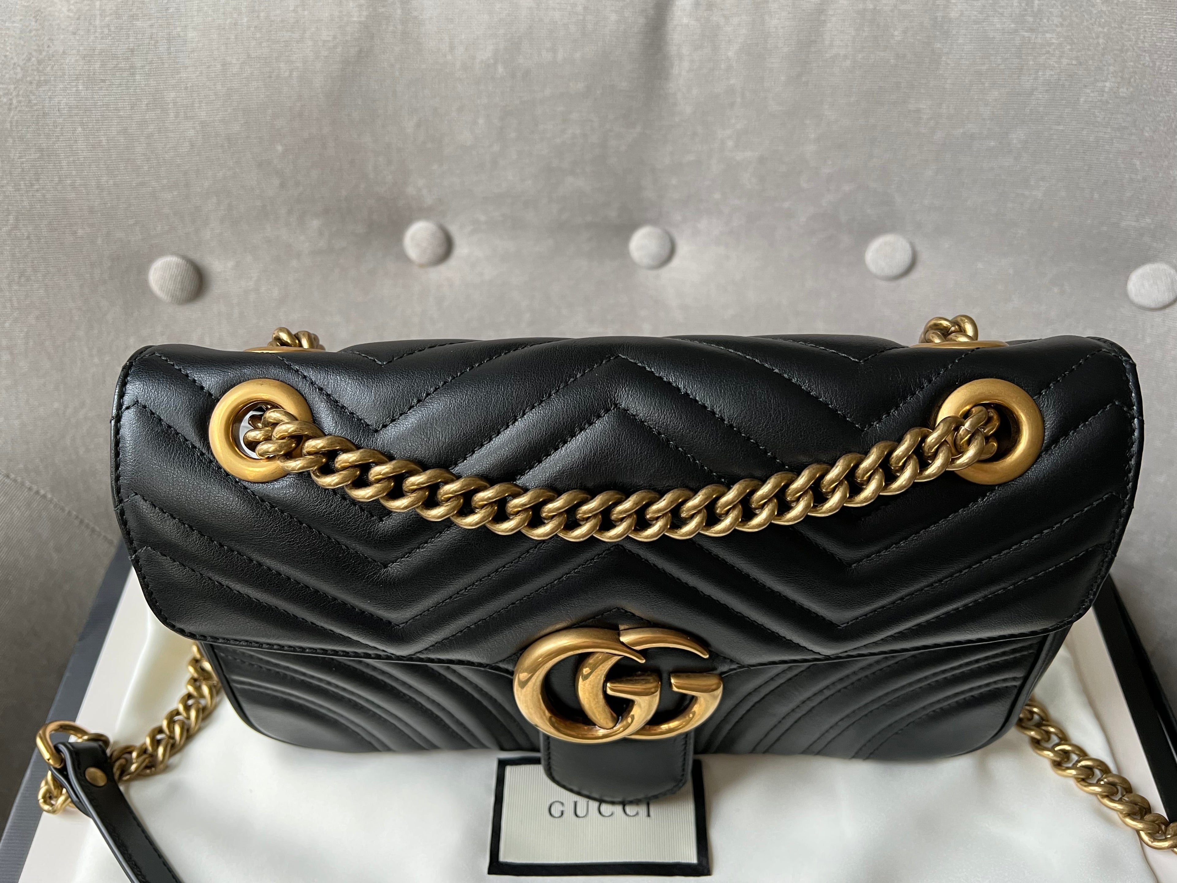 Gucci GG Black Marmont Small Shoulder Bag (RRP £1800)