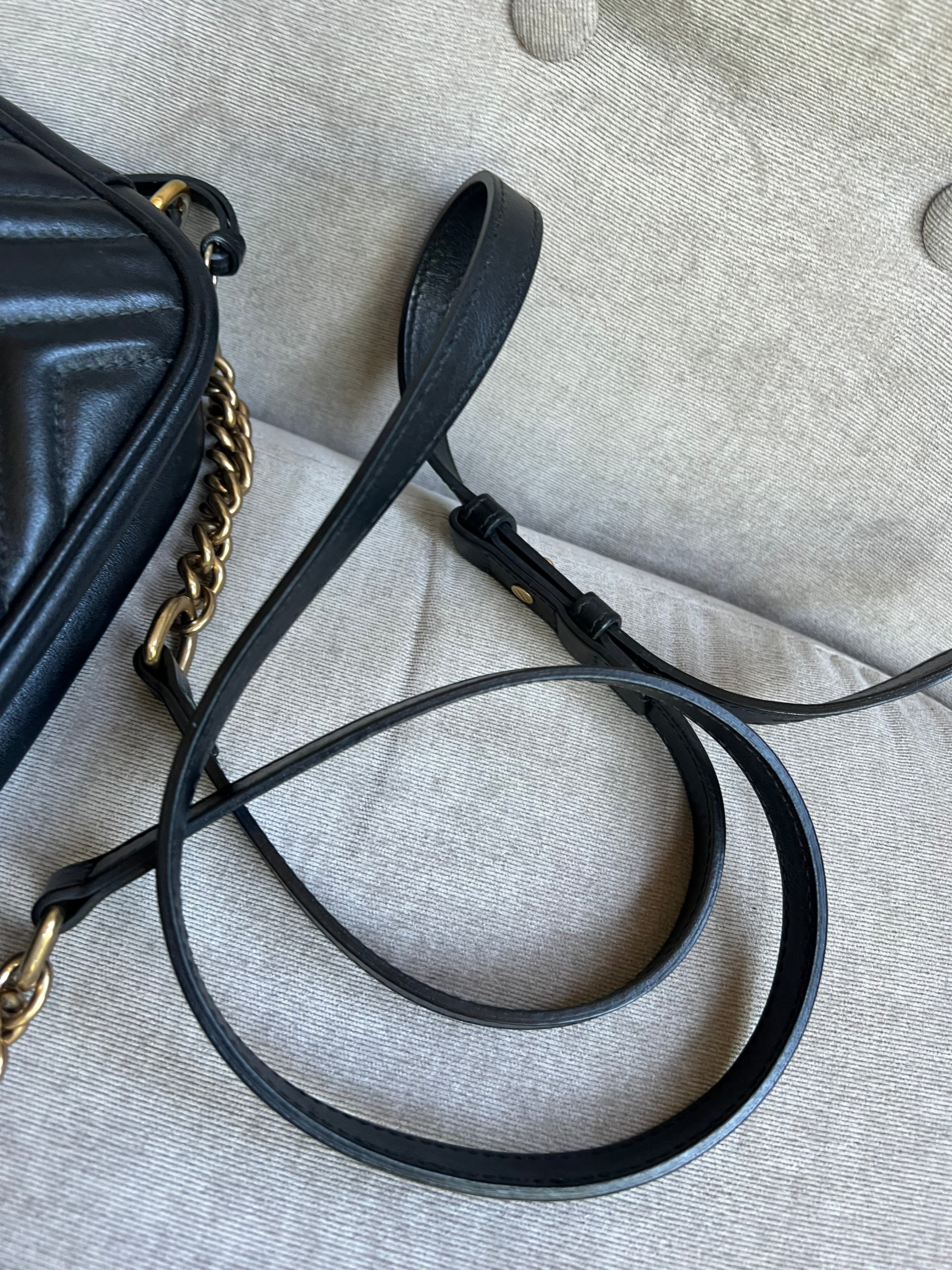 Gucci GG Black Marmont Small Shoulder Bag
