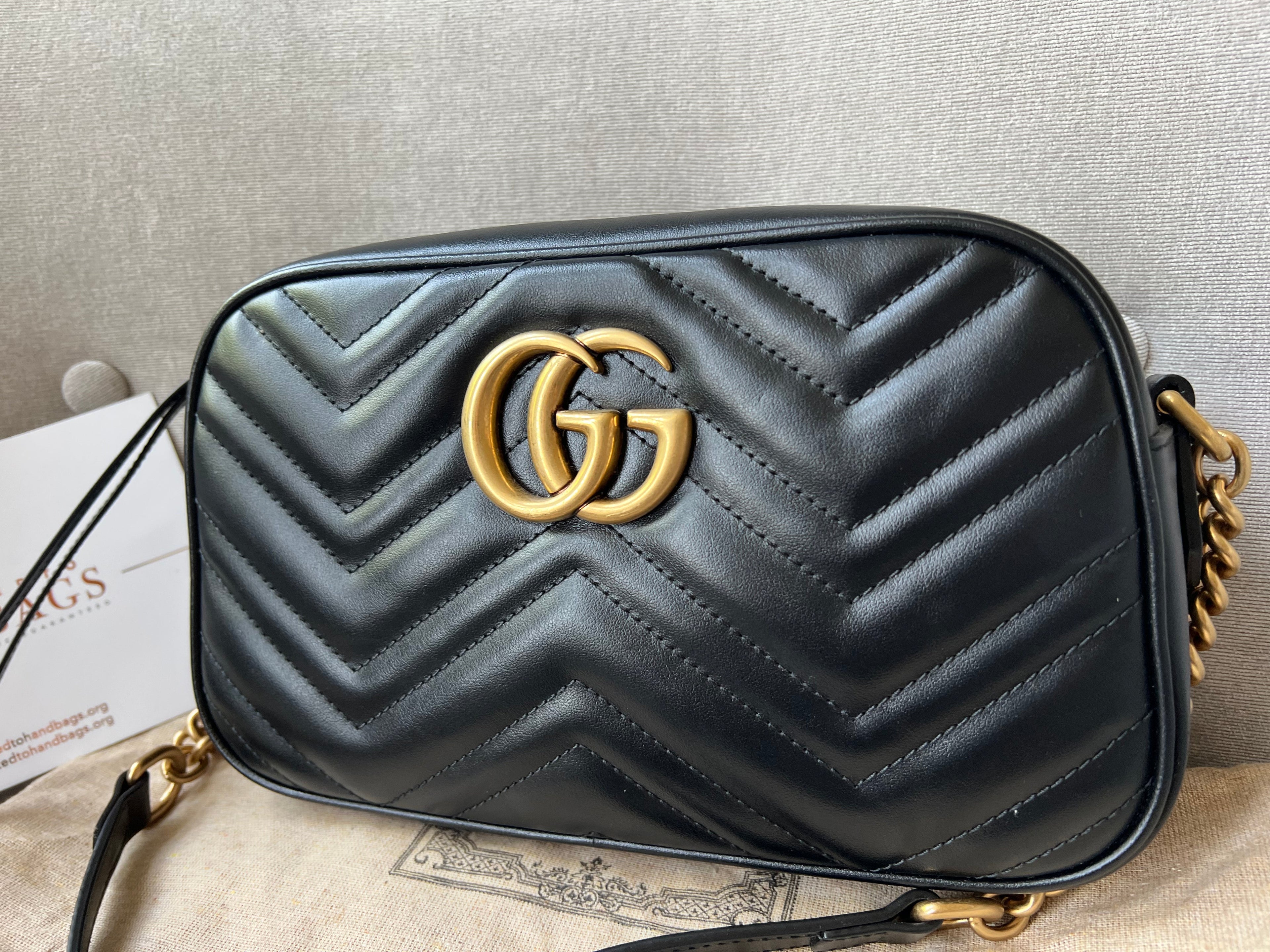 Gucci GG Black Marmont Small Shoulder Bag