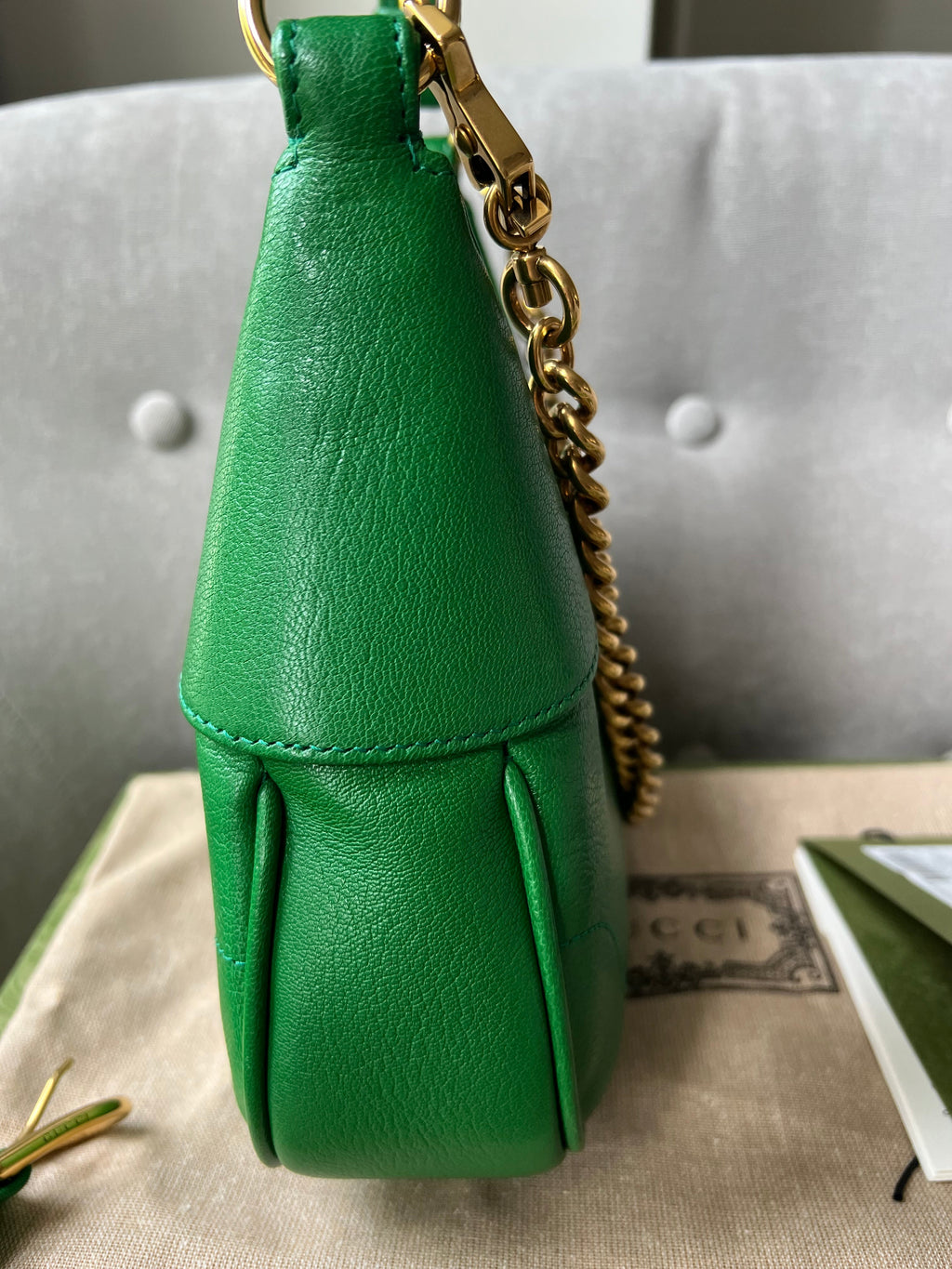 Gucci Green Small Aphrodite Shoulder Bag