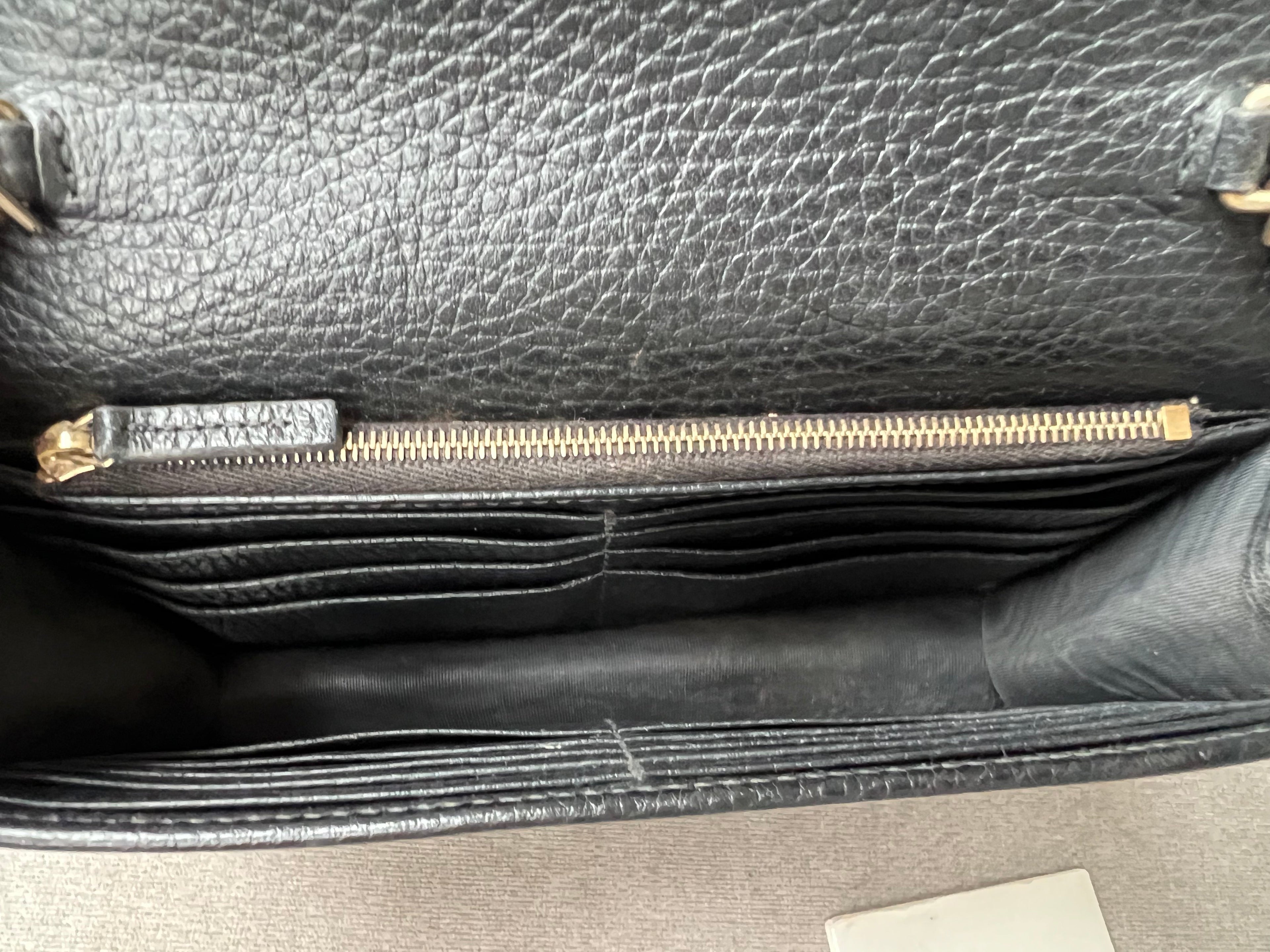 Gucci Black Interlocking Chain Wallet