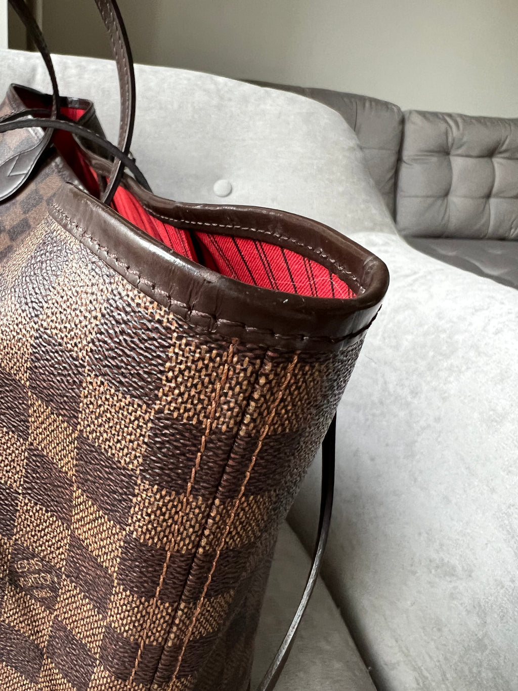 Louis Vuitton Neverfull GM Damier Ebene Cherry Interior (RRP £1,450)