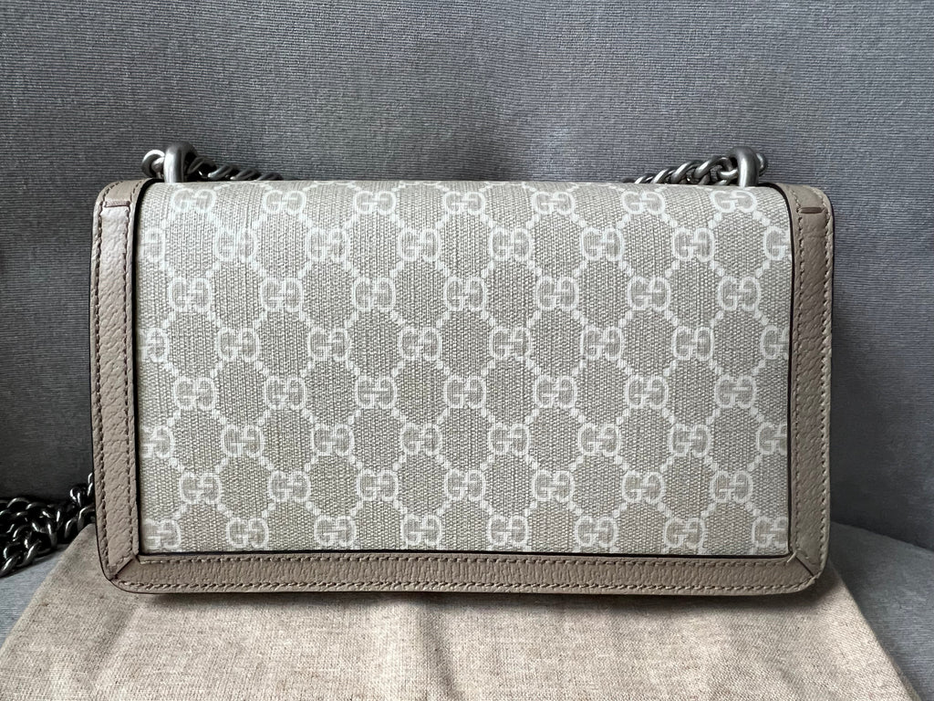 Gucci Dionysus GG Small Shoulder Bag in White and Beige Canvas (RRP £2,130)