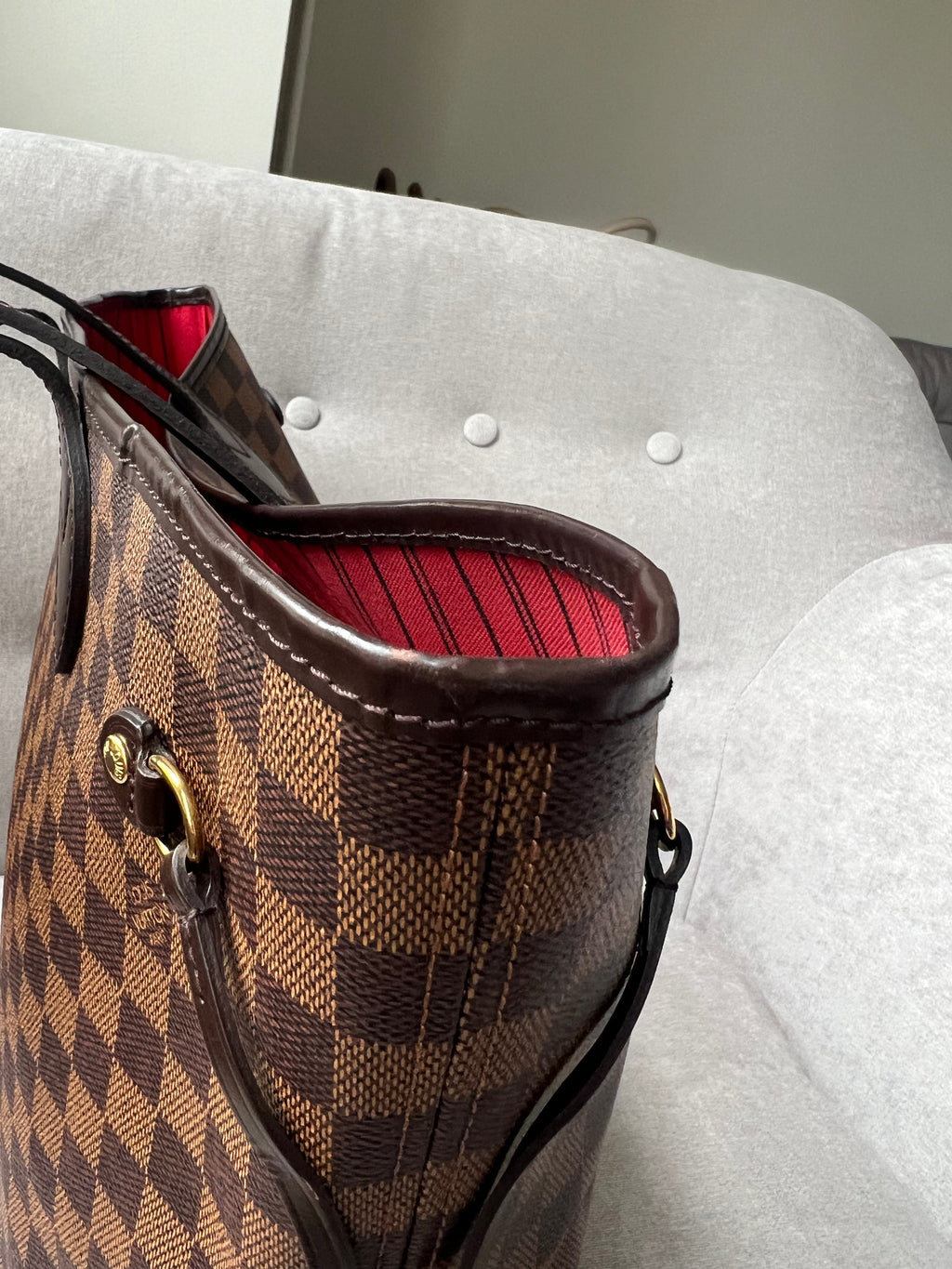 Louis Vuitton Neverfull MM Damier Ebene Cherry Interior (RRP £1,410)