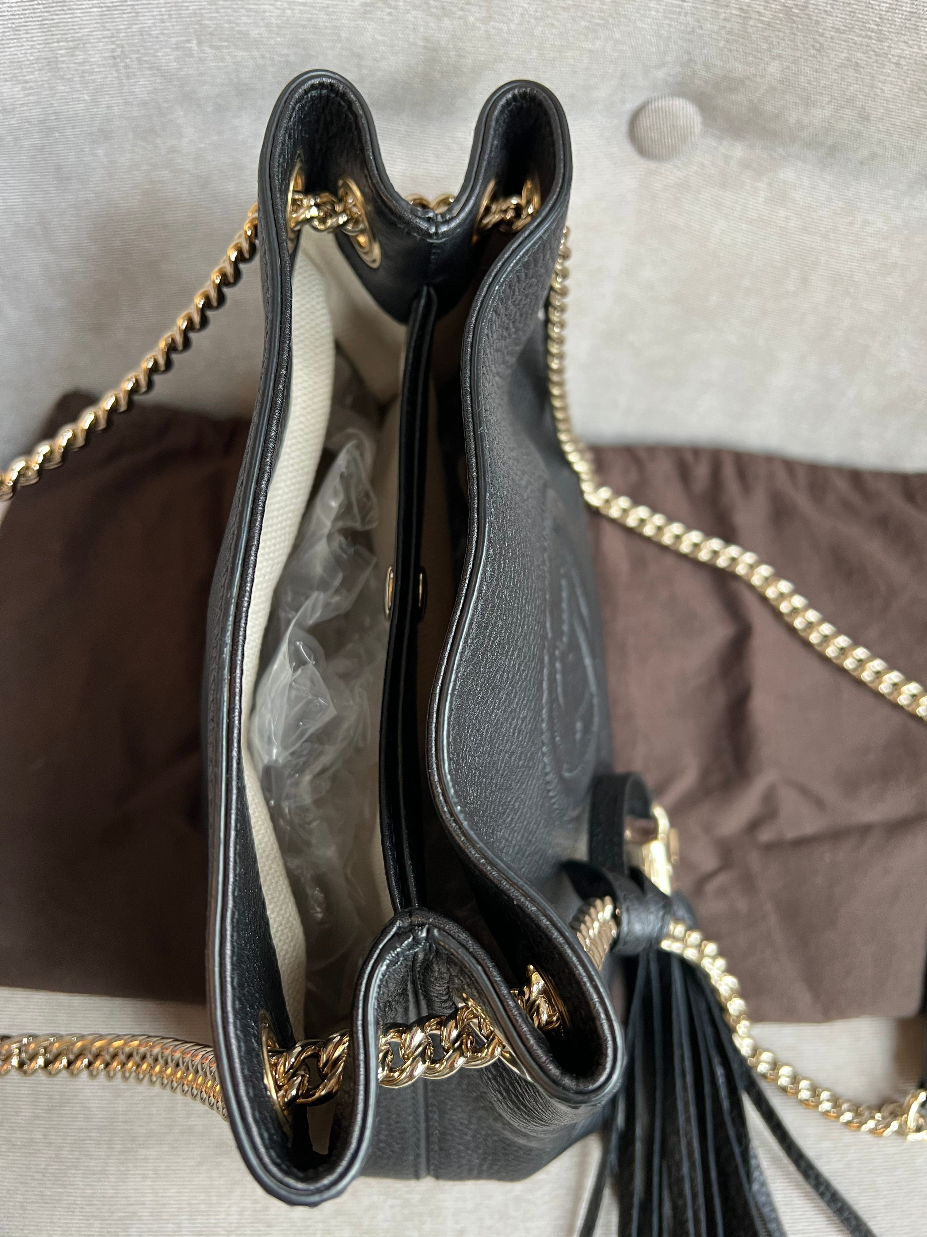 Gucci Black Mini Soho Chain Tote