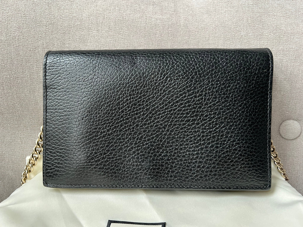 Gucci Black Interlocking Chain Wallet