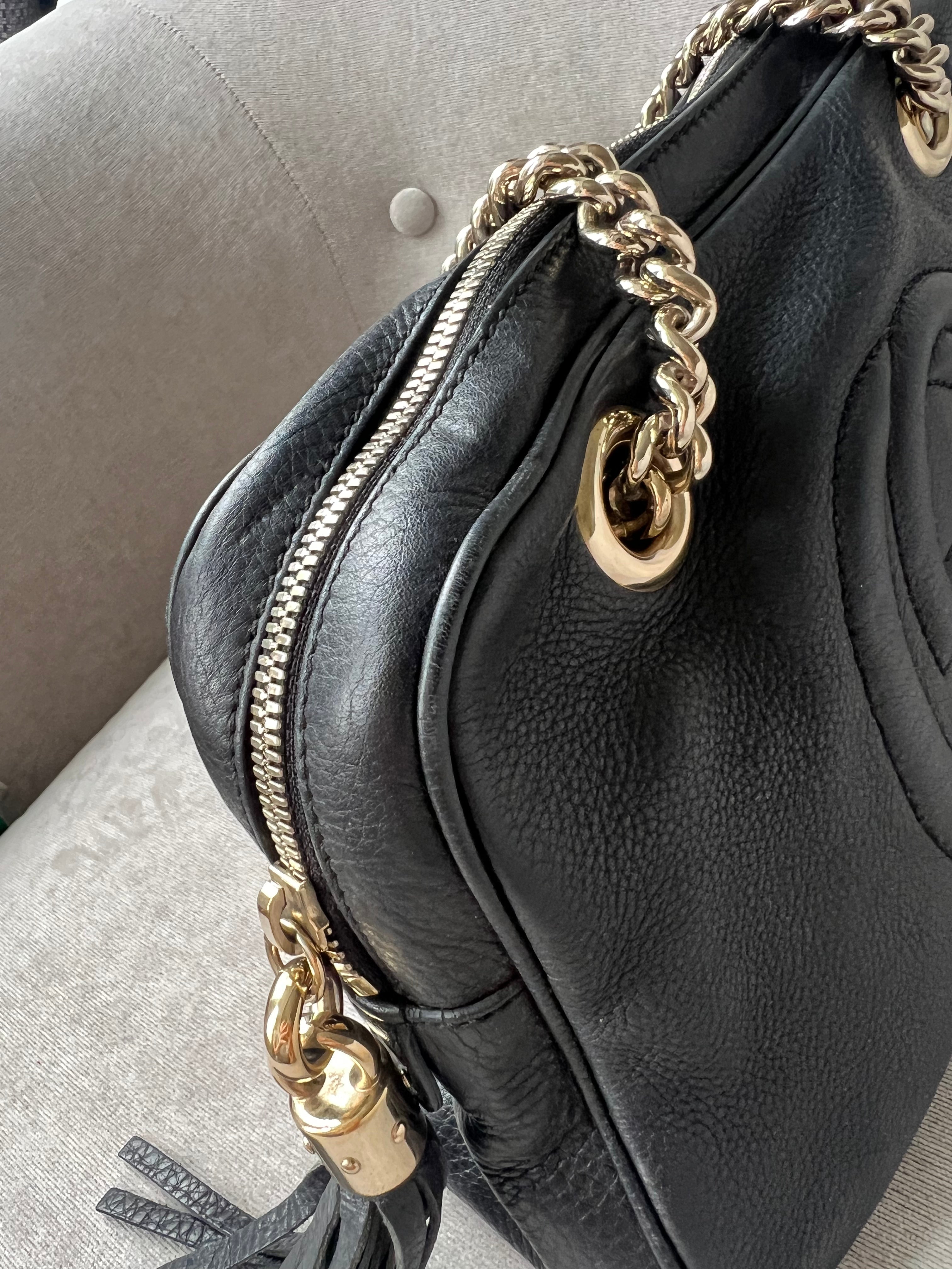 Gucci Black Small Soho Chain Tote