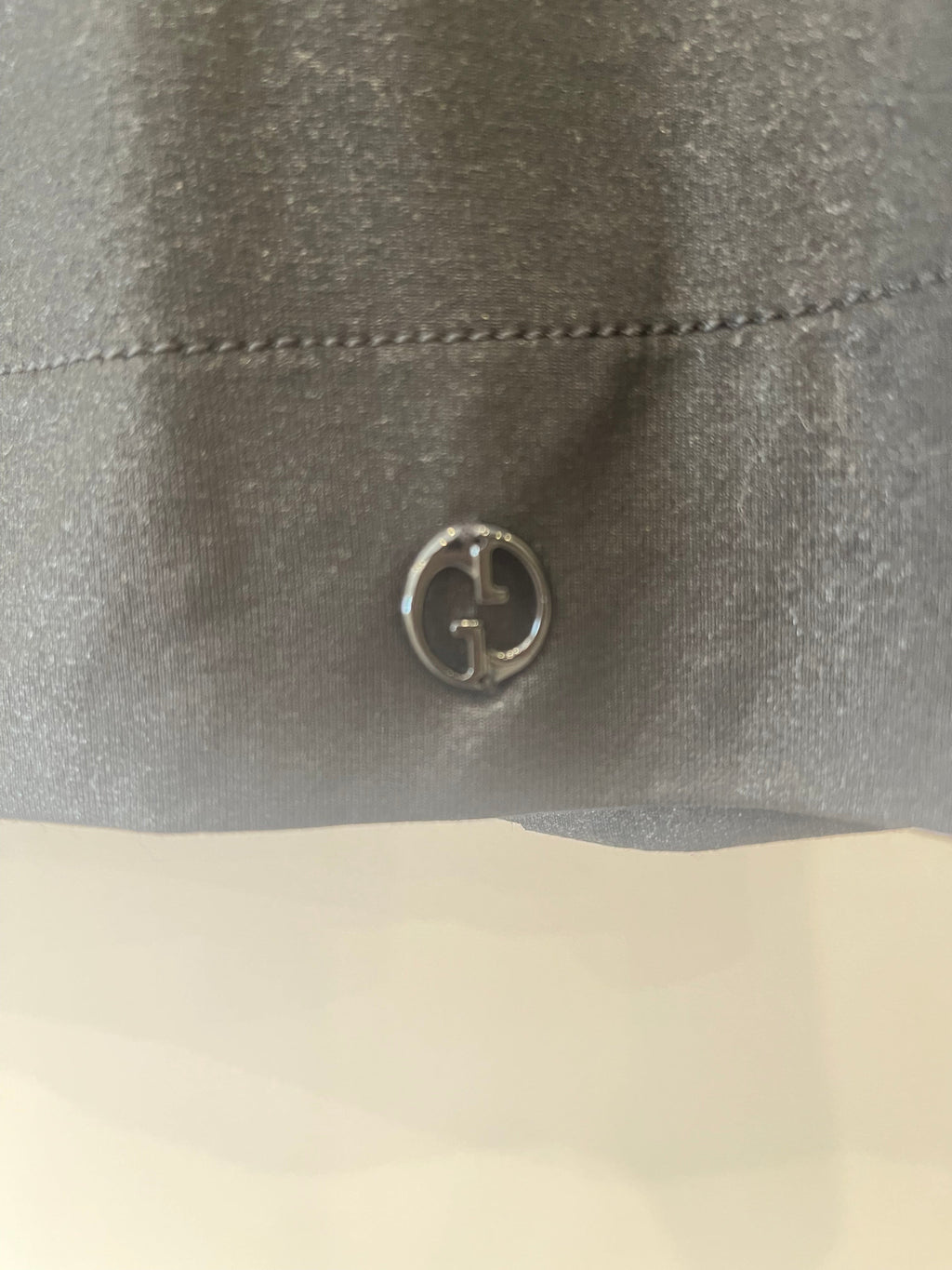 Gucci Black Shirt with Open Back and Small Black Gucci Logo Detail Size Small (UK 8)