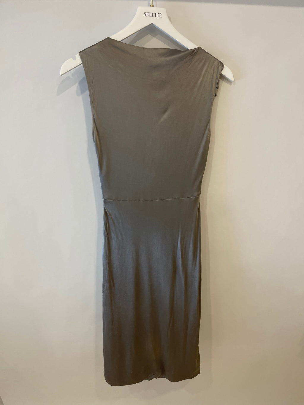 Gucci Grey Satin Midi Dress Size XS (UK 4)