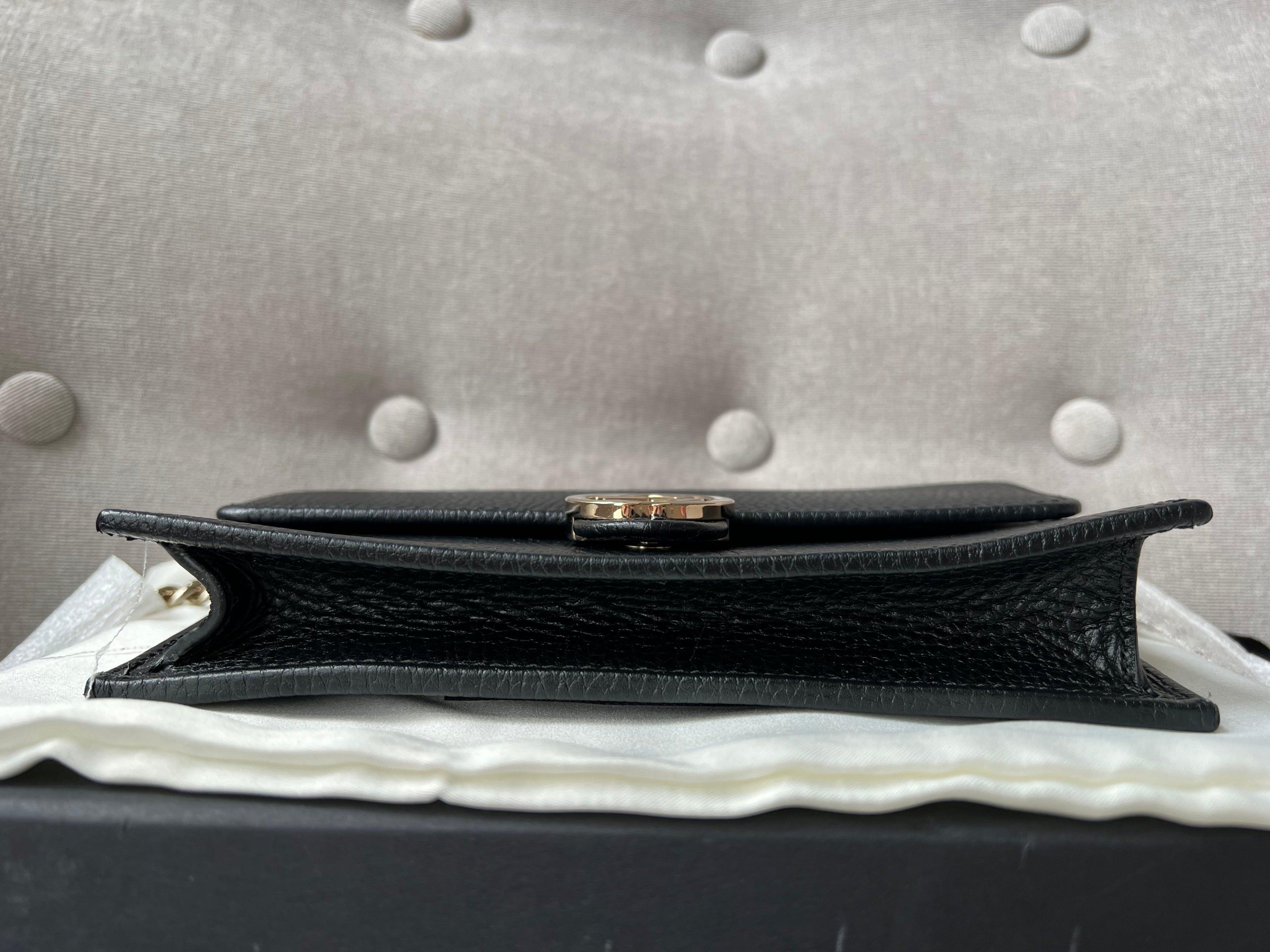 Gucci Black Interlocking Chain Wallet