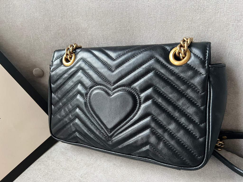 Gucci GG Black Marmont Small Shoulder Bag