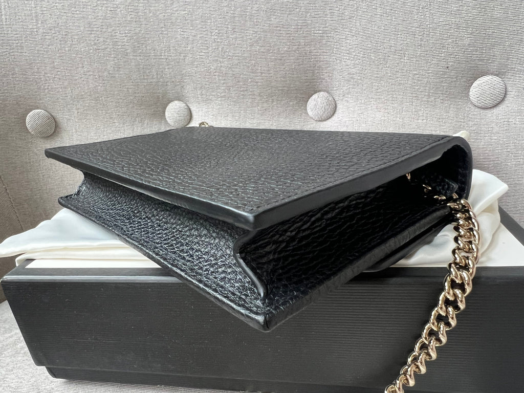 Gucci Black Interlocking Chain Wallet