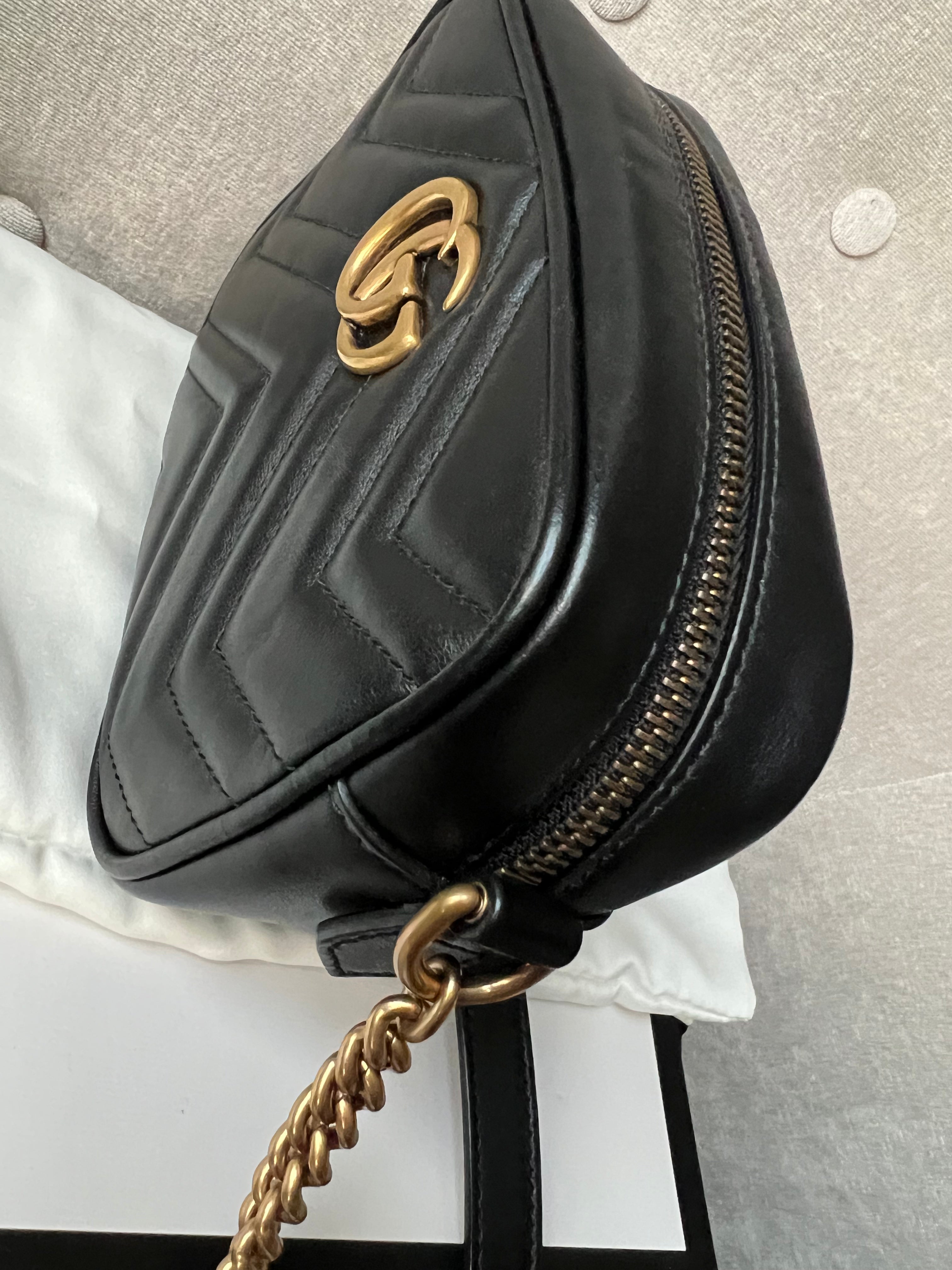 Gucci GG Black Marmont Mini Shoulder Bag (RRP £1,160)