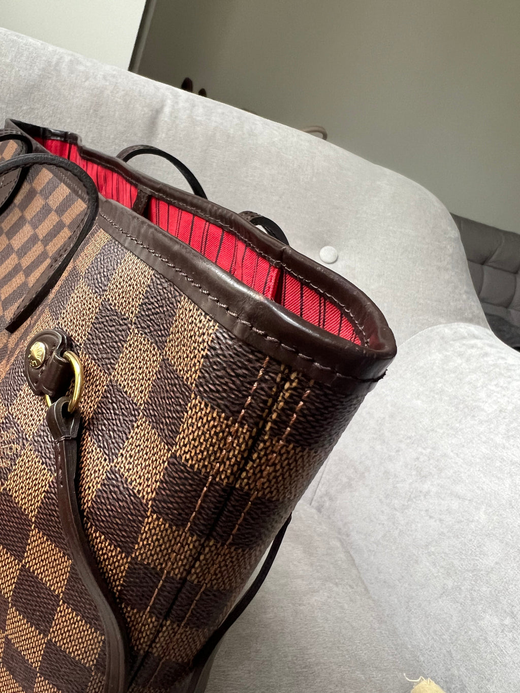 Louis Vuitton Neverfull MM Damier Ebene Cherry Interior (RRP £1,410)