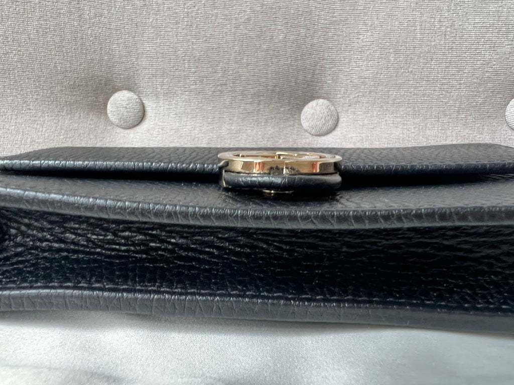 Gucci Black Interlocking Chain Wallet
