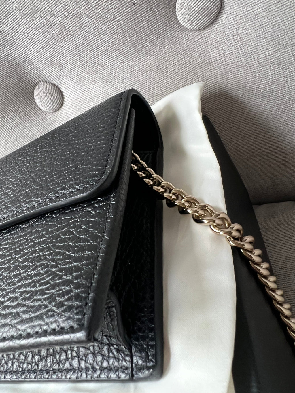 Gucci Black Interlocking Chain Wallet