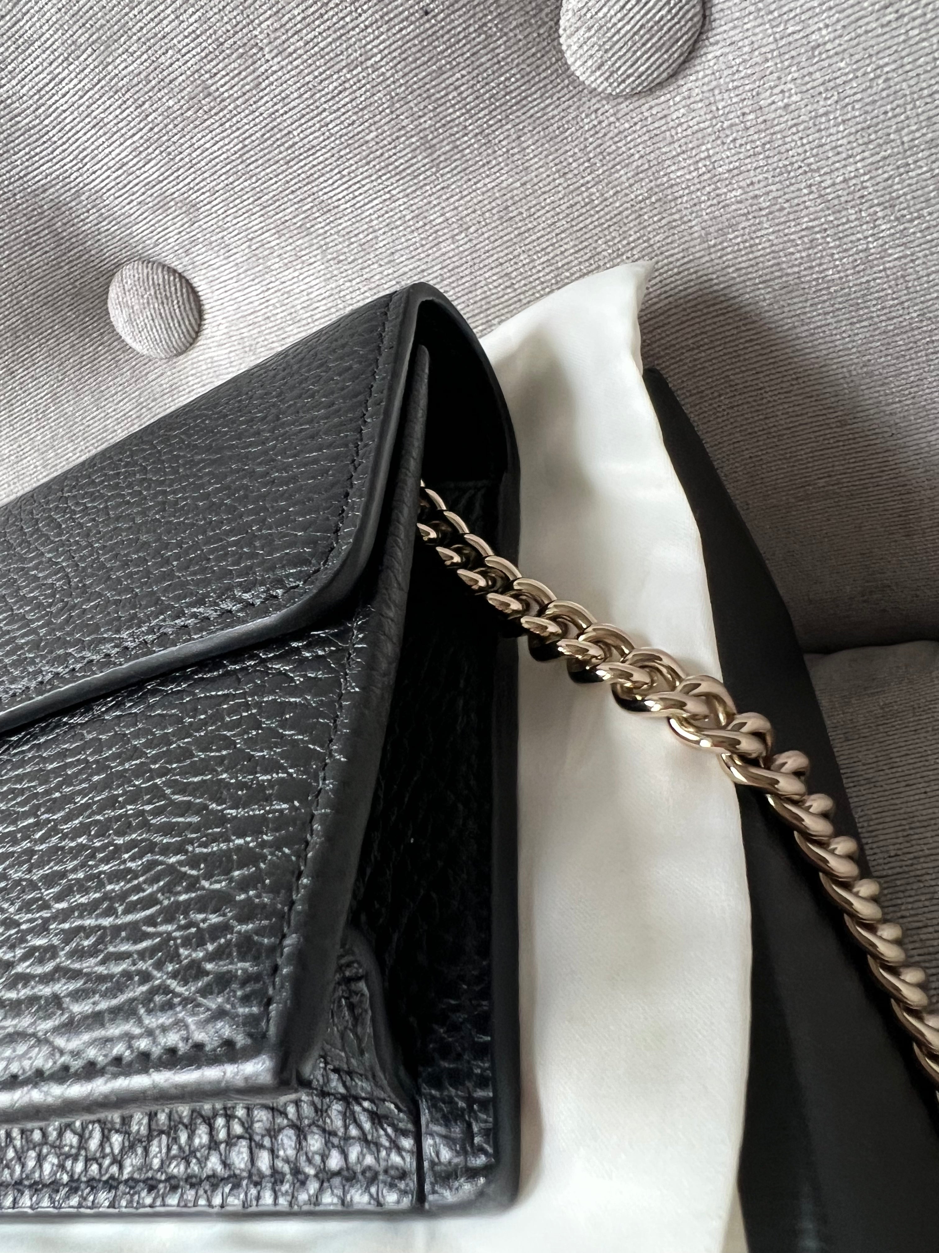 Gucci Black Interlocking Chain Wallet