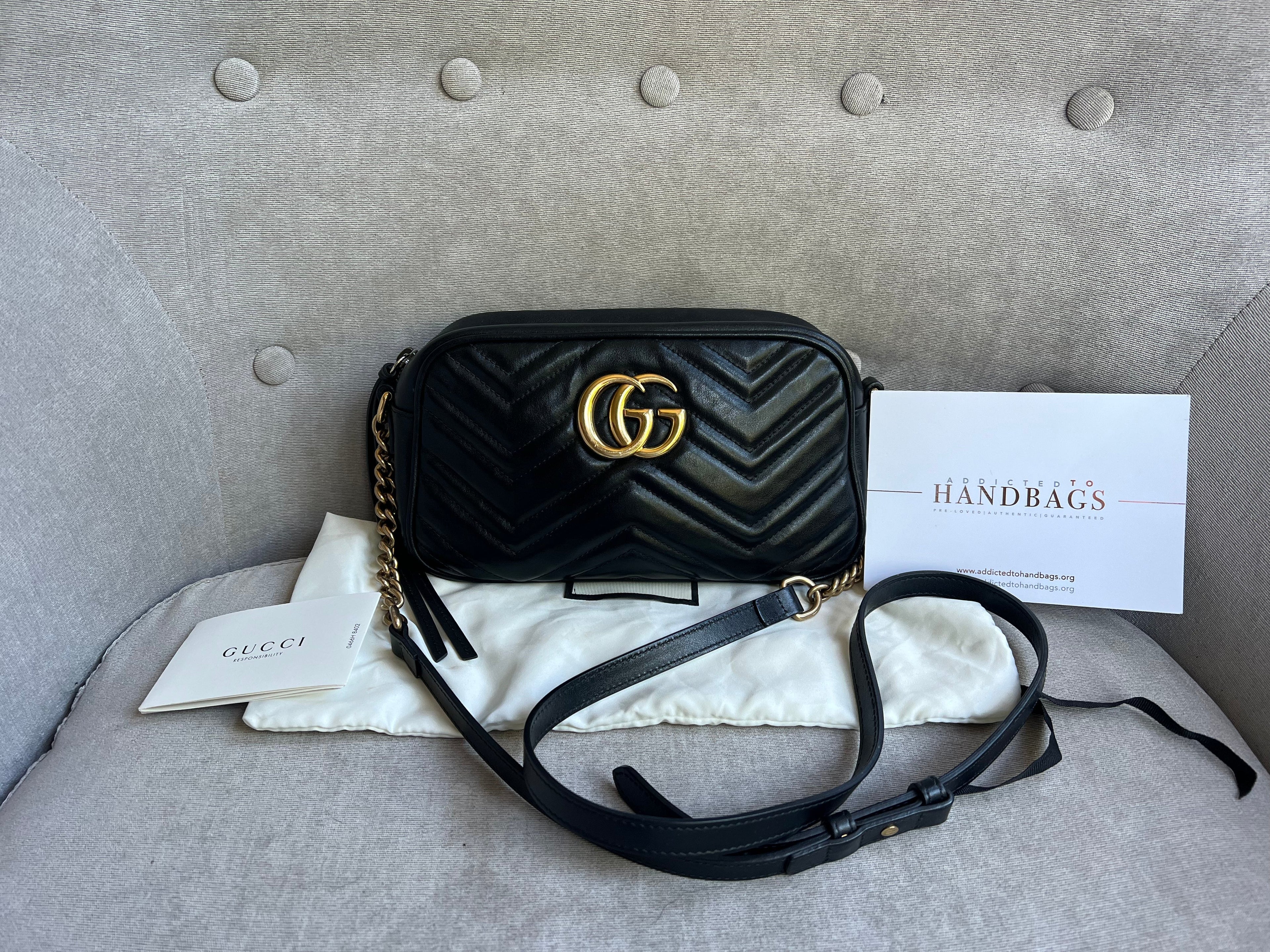Gucci GG Black Marmont Small Shoulder Bag