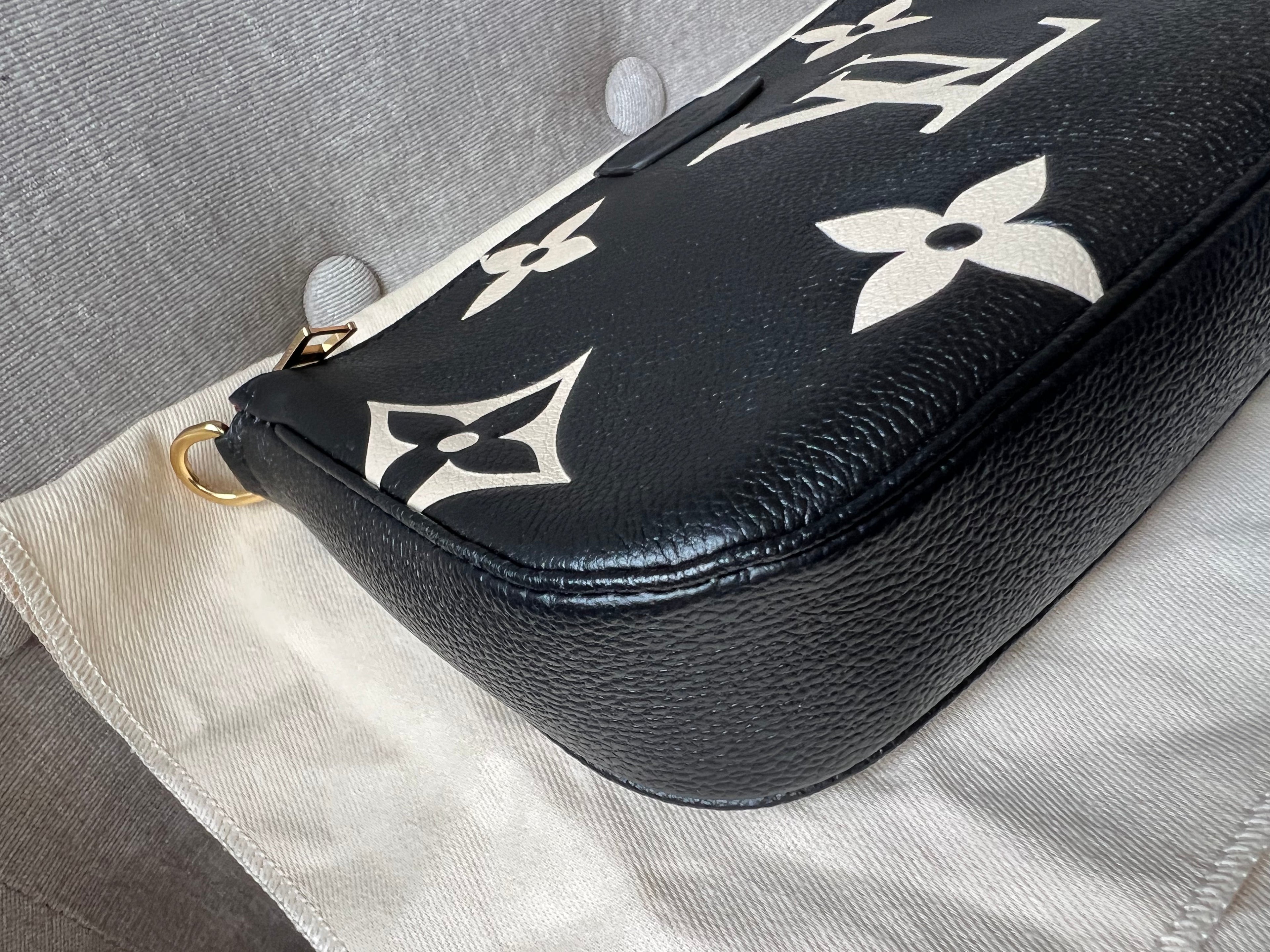 Louis Vuitton Multi Pochette Accessoires Black Beige Empreinte (RRP £2120)