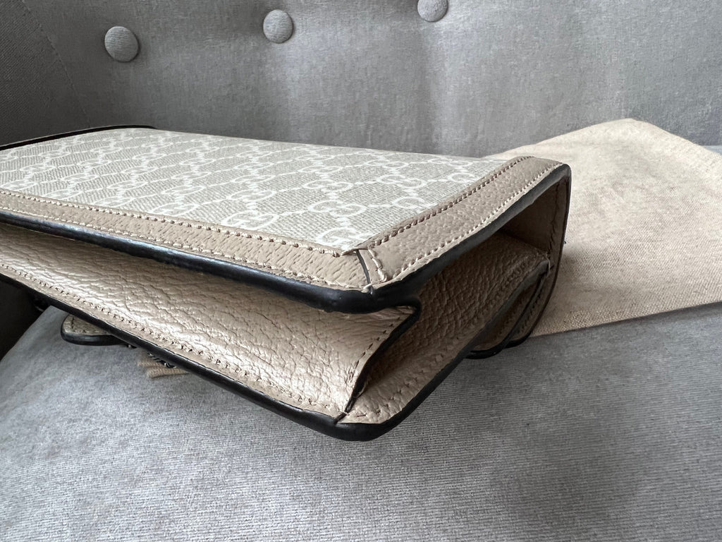 Gucci Dionysus GG Small Shoulder Bag in White and Beige Canvas (RRP £2,130)
