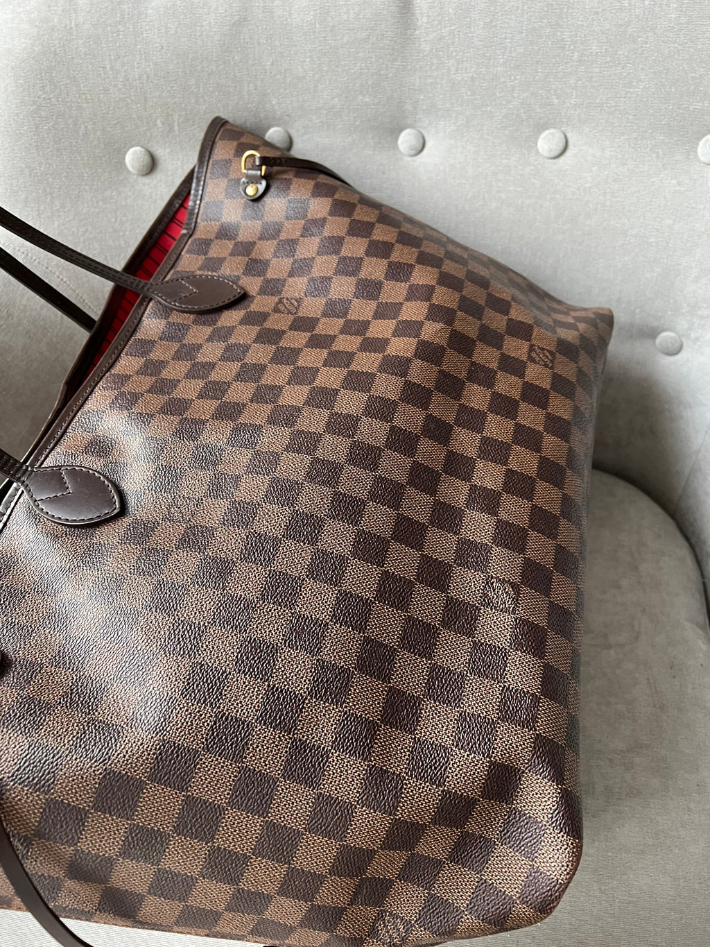 Louis Vuitton Neverfull GM Damier Ebene Cherry Interior (RRP £1,450)