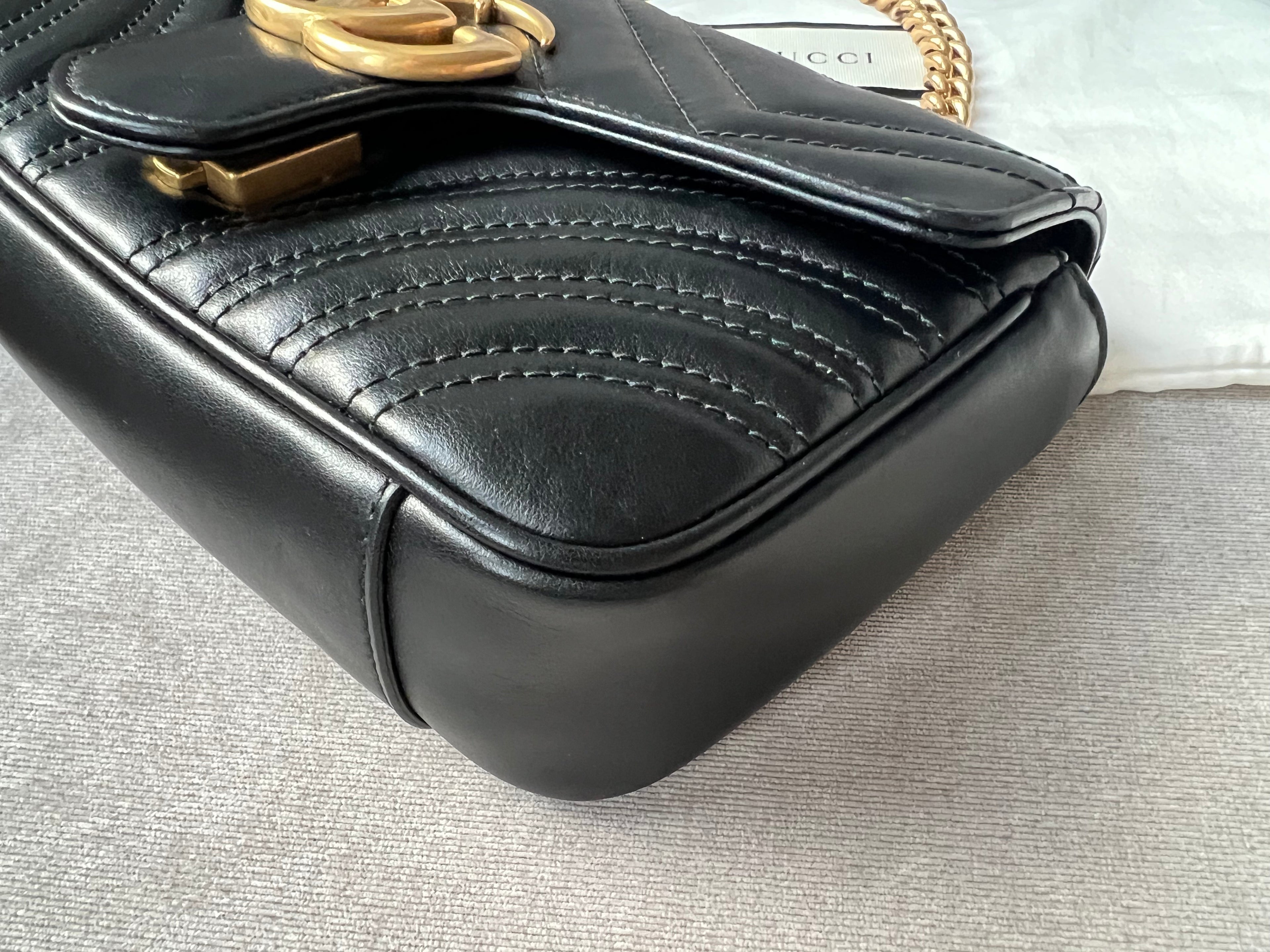 Gucci GG Black Marmont Mini Shoulder Bag