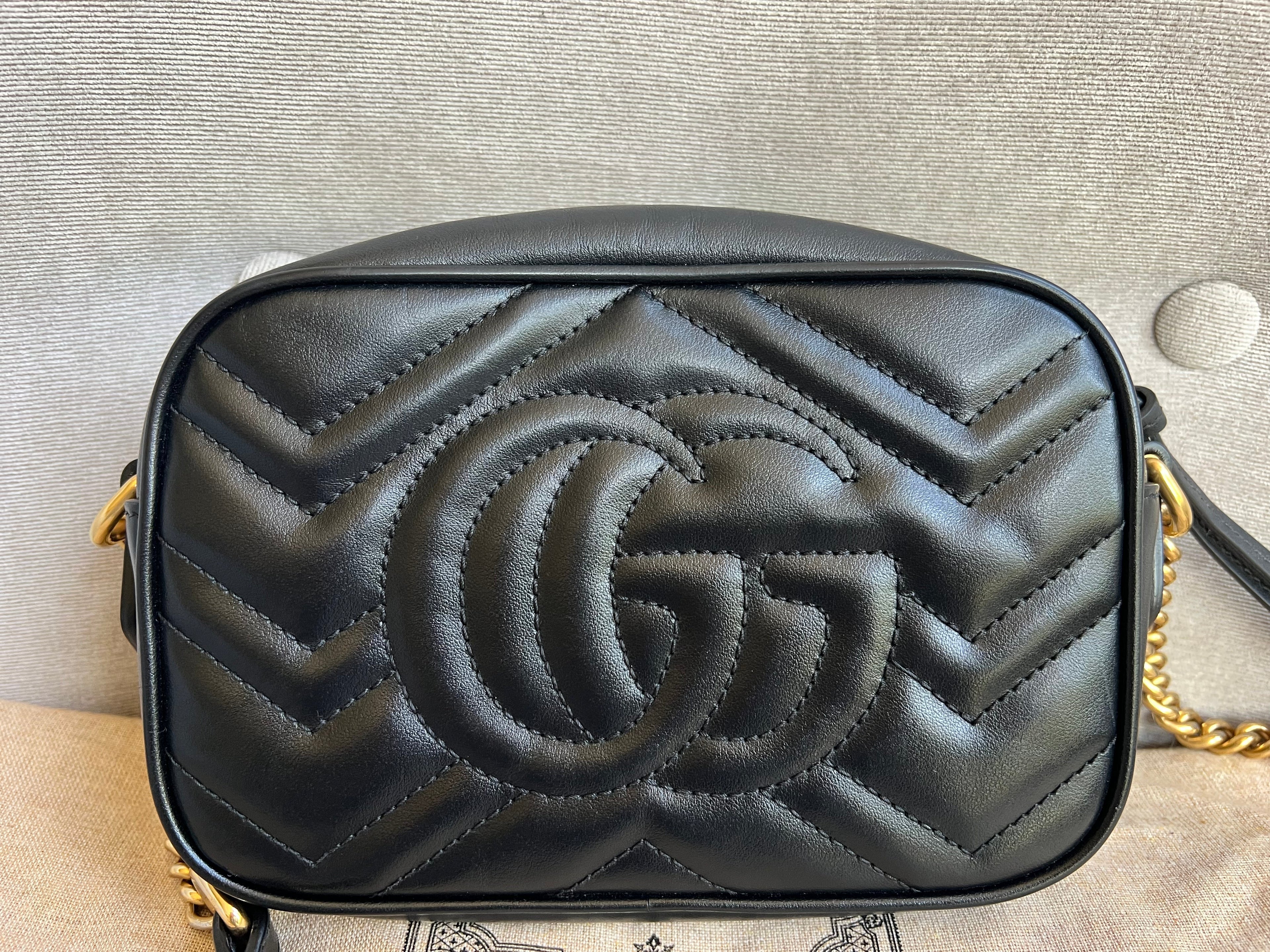 Gucci GG Black Marmont Mini Shoulder Bag