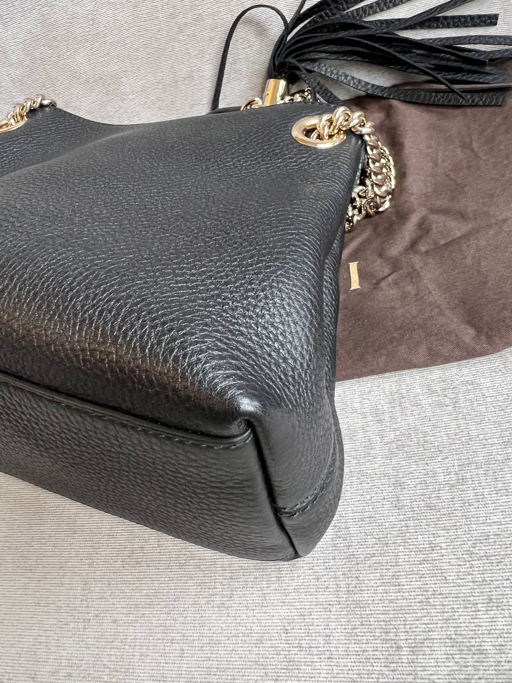 Gucci Black Mini Soho Chain Tote