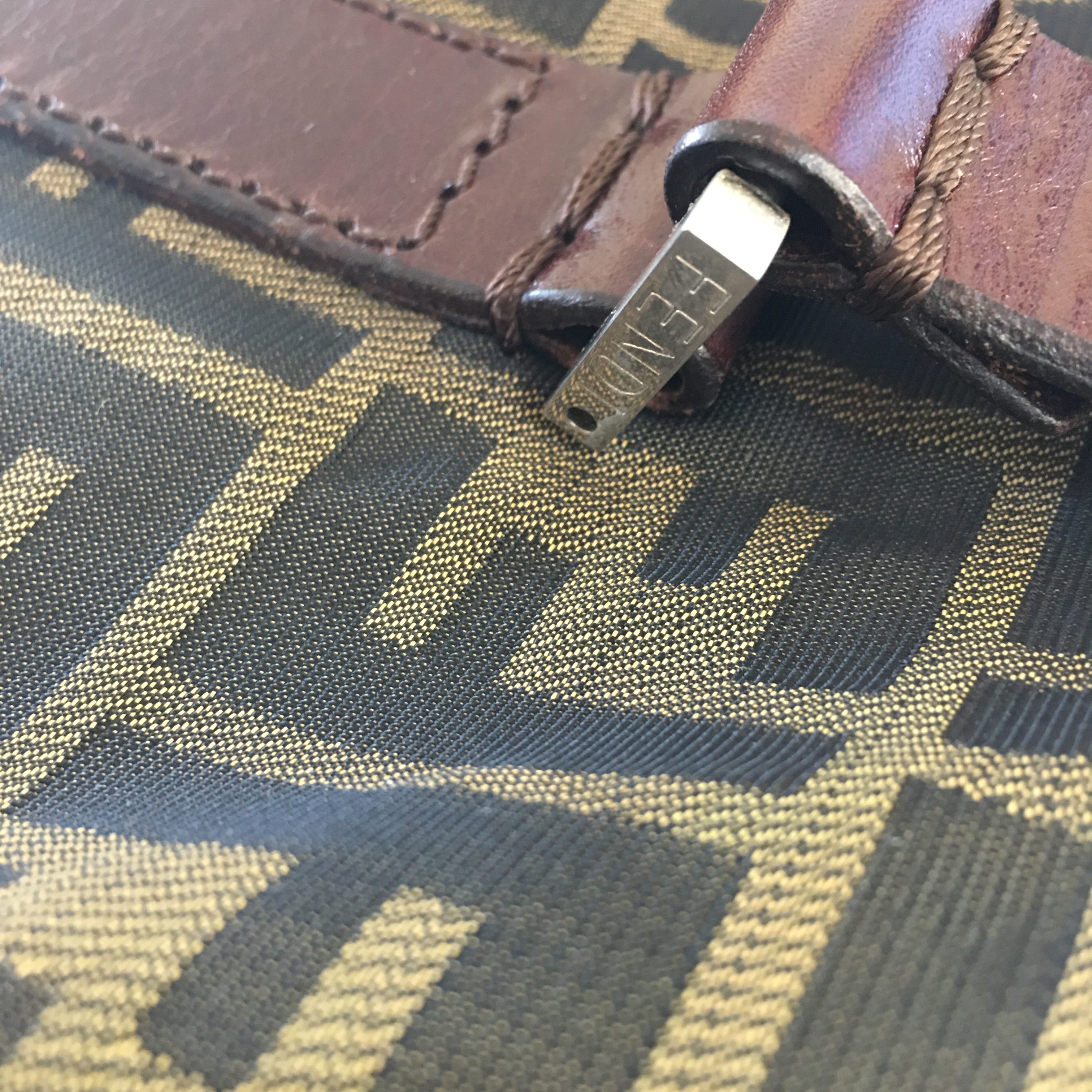 FENDI Travel bag in Brown Fabric