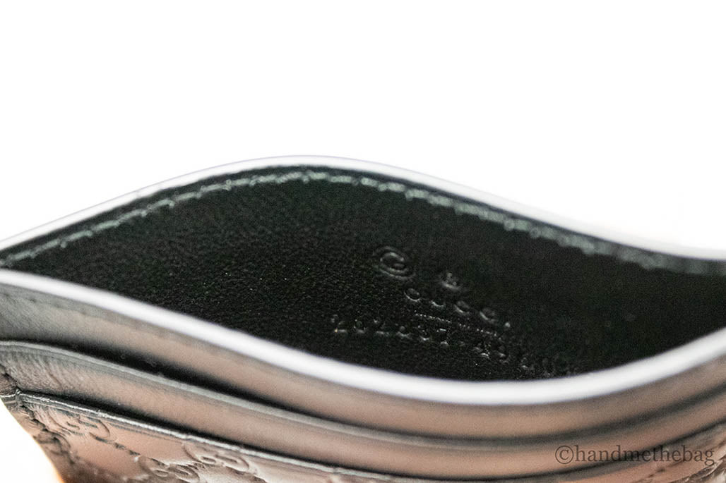 Gucci Microguccissima Monogram Logo Soft Margaux Leather Card Case