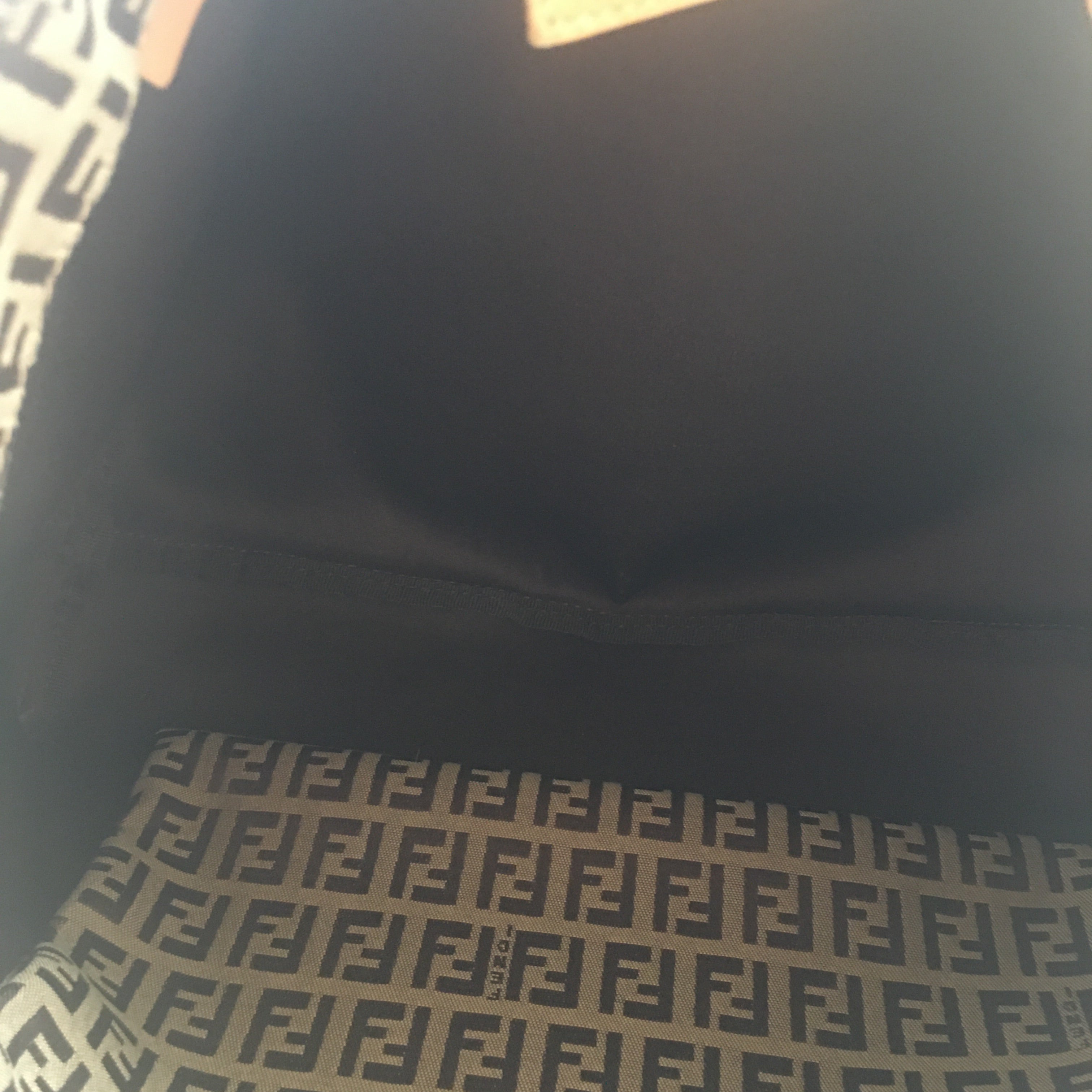 FENDI Shoulder Bag in Beige Fabric