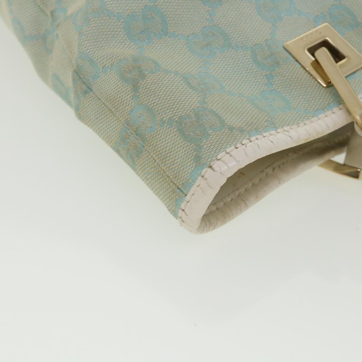 GUCCI GG Canvas Shoulder Bag Light Blue 0021099 001998  34957