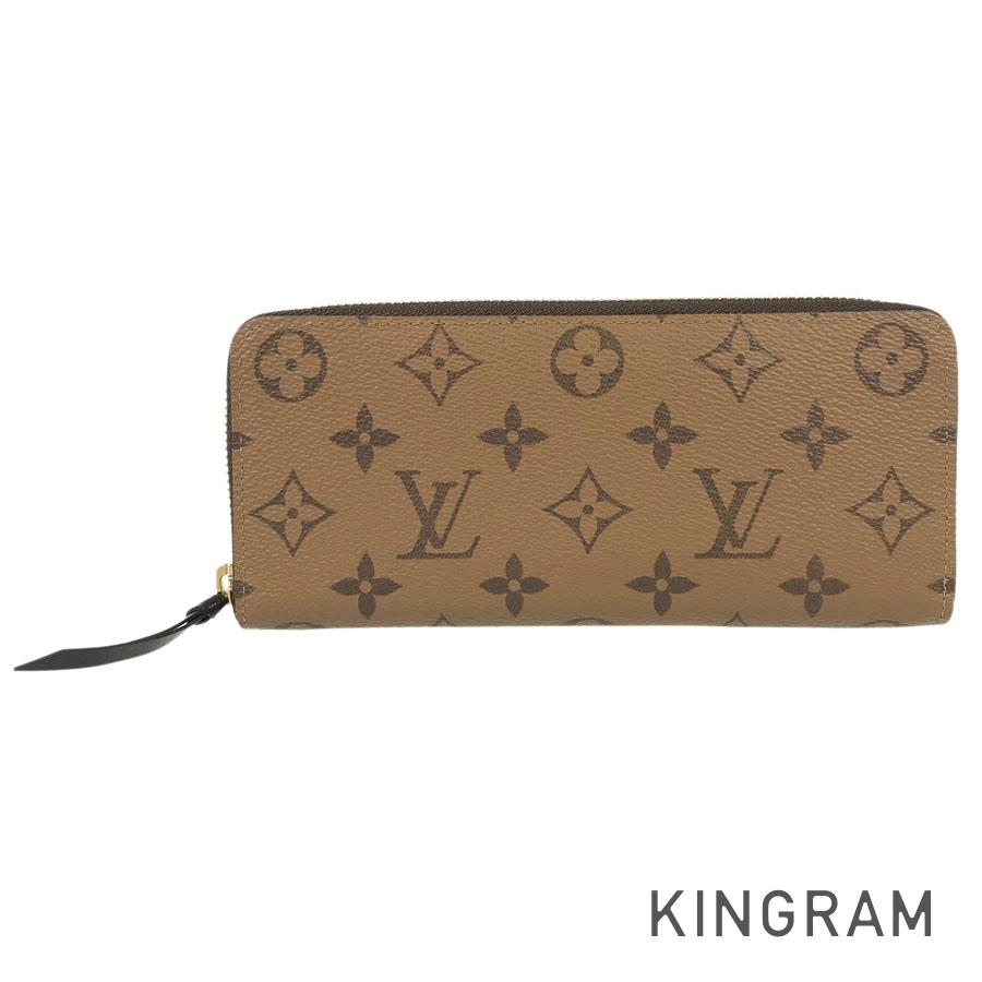 LOUIS VUITTON Monogram Reverse Portefeiulle Clemence M82336 Long wallet Round zipper