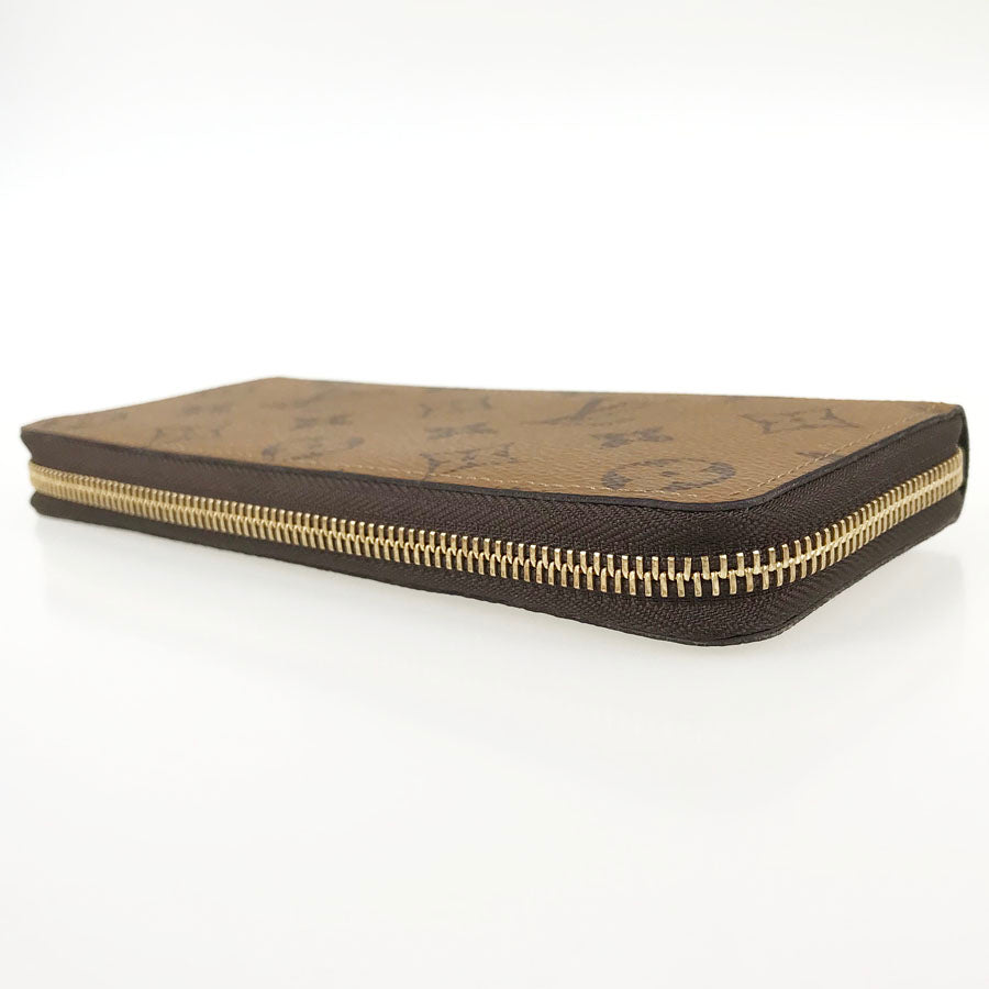 LOUIS VUITTON Monogram Reverse Portefeiulle Clemence M82336 Long wallet Round zipper
