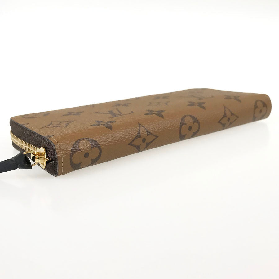 LOUIS VUITTON Monogram Reverse Portefeiulle Clemence M82336 Long wallet Round zipper