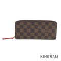 LOUIS VUITTON Damier Portefeuille Clemence N60534 Long wallet Round zipper