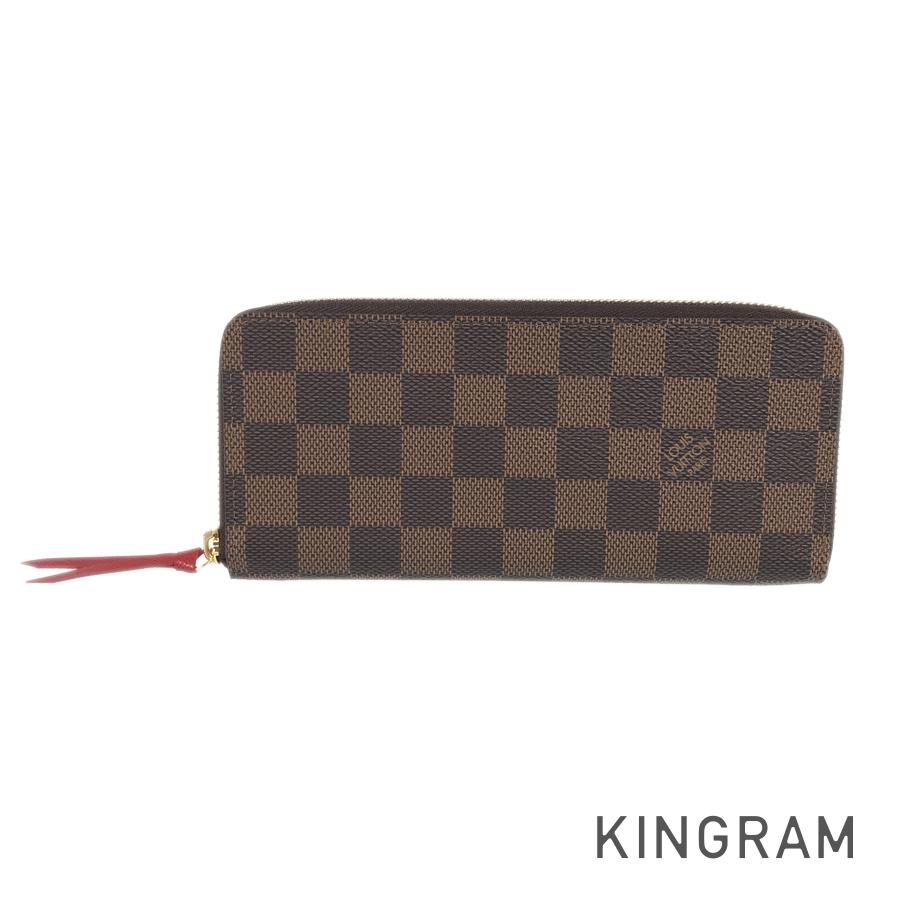 LOUIS VUITTON Damier Portefeuille Clemence N60534 Long wallet Round zipper