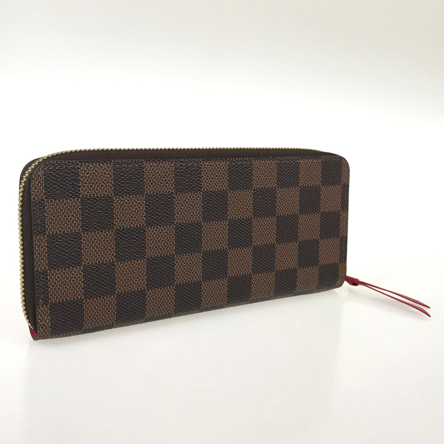 LOUIS VUITTON Damier Portefeuille Clemence N60534 Long wallet Round zipper