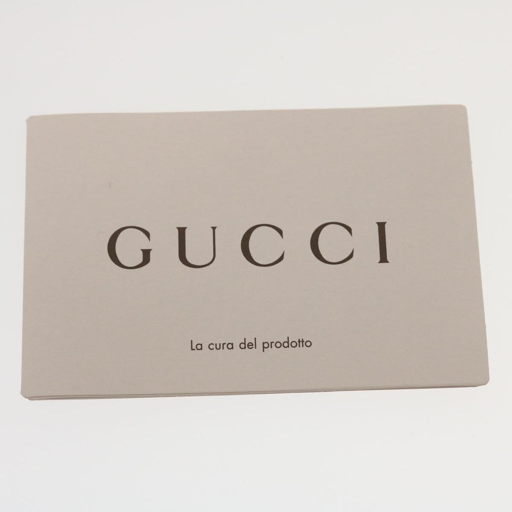 GUCCI Clutch Bag Leather Bamboo Brown Auth ki1847