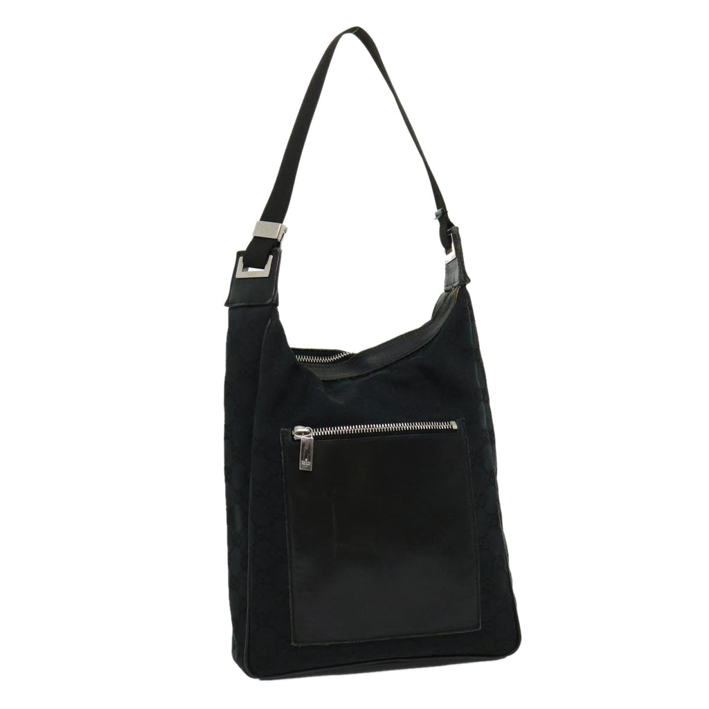 GUCCI GG Canvas Shoulder Bag Black  ki2082